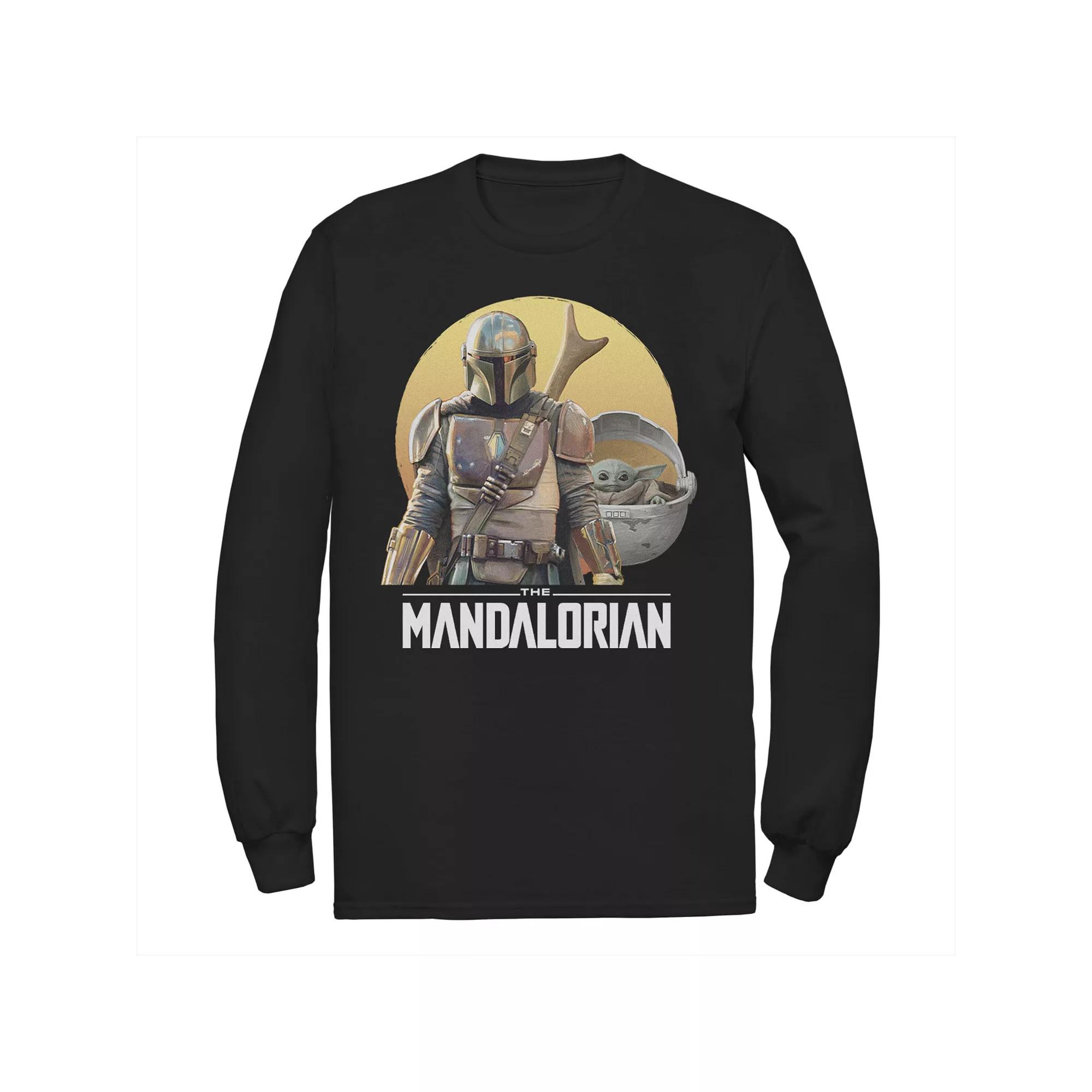 Men's Sstar Wars The Mandalorian Sunset Duo Portrait Tee, Size: Large, Black Product Image