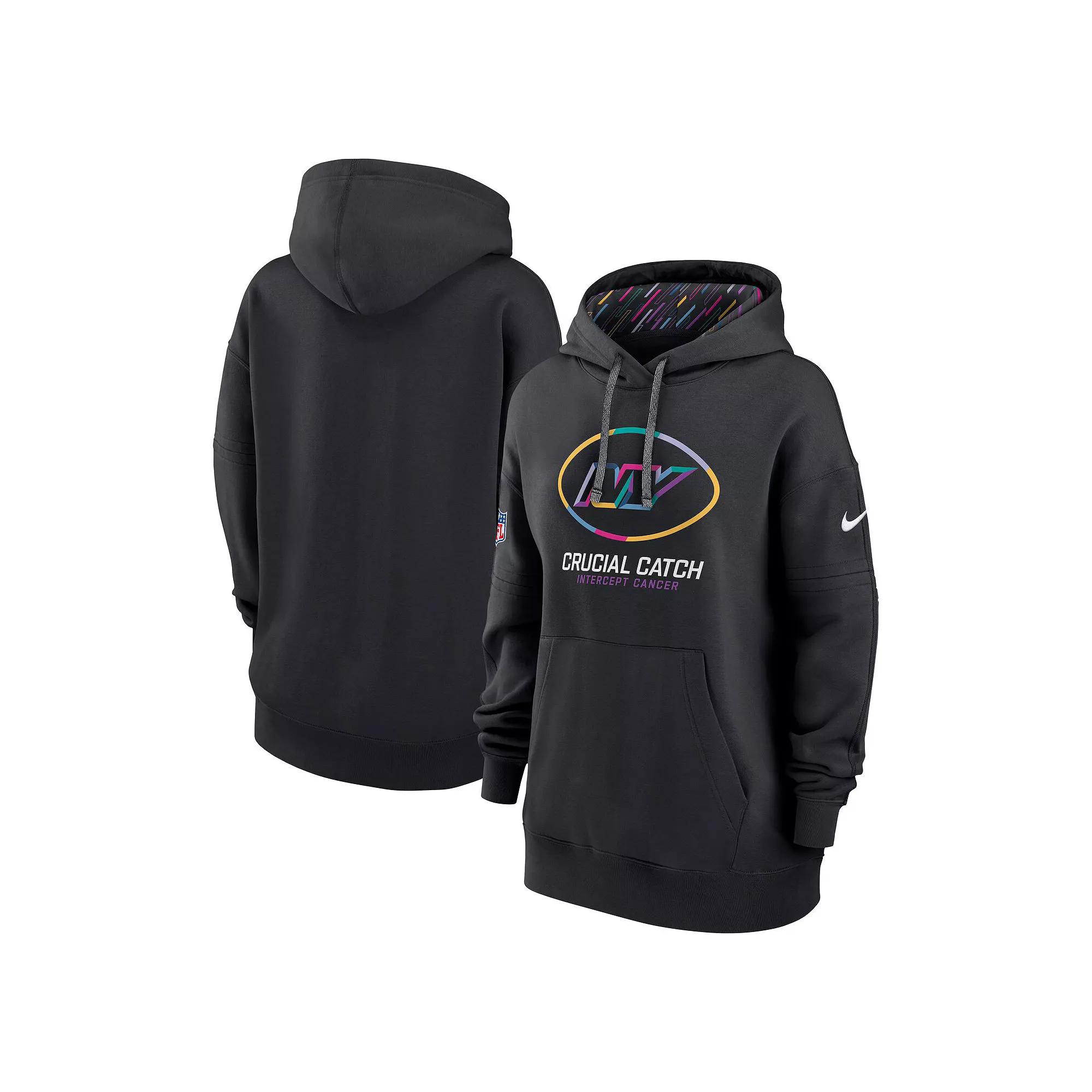 Women's Nike Black New York Jets 2024 NFL Crucial Catch Club Pullover Hoodie,  Product Image