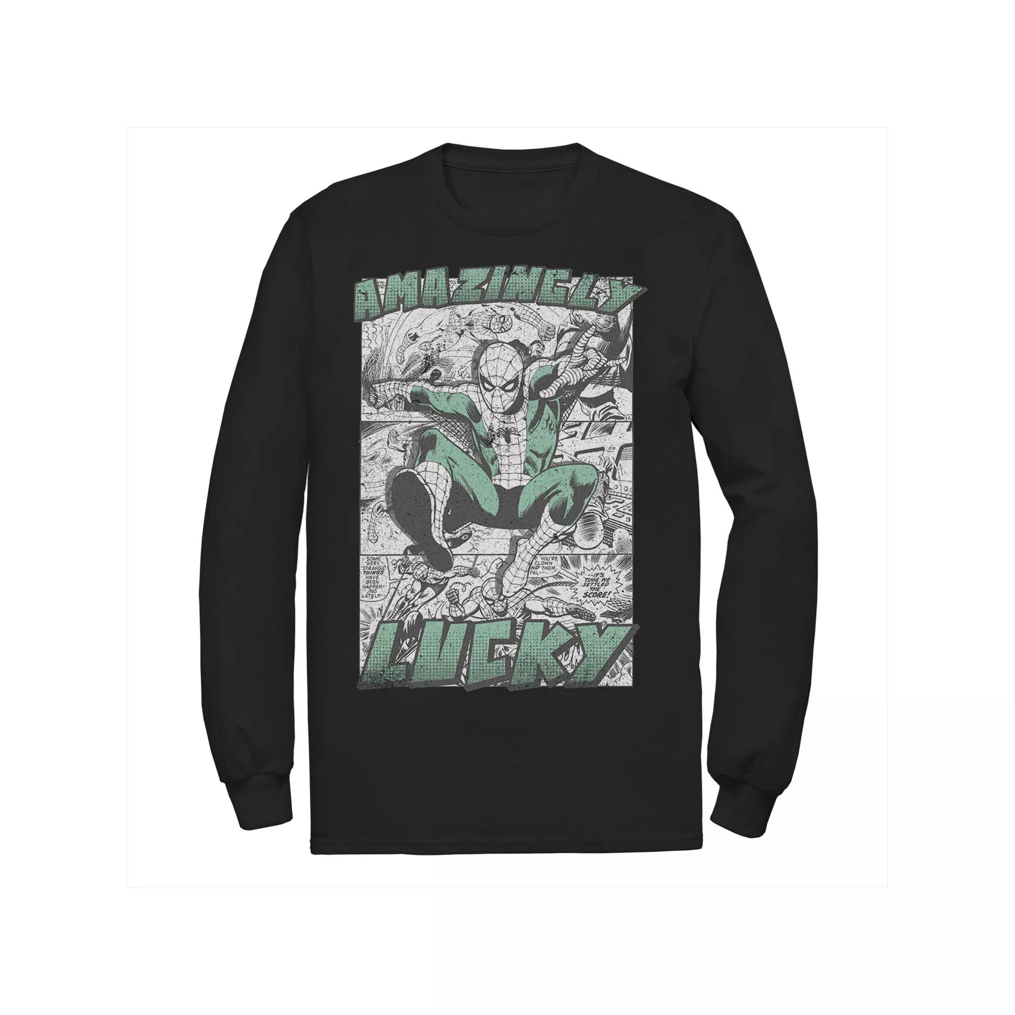 Men's Marvel Spider-Man Amazingly Lucky St. Patrick's Tee,  Product Image