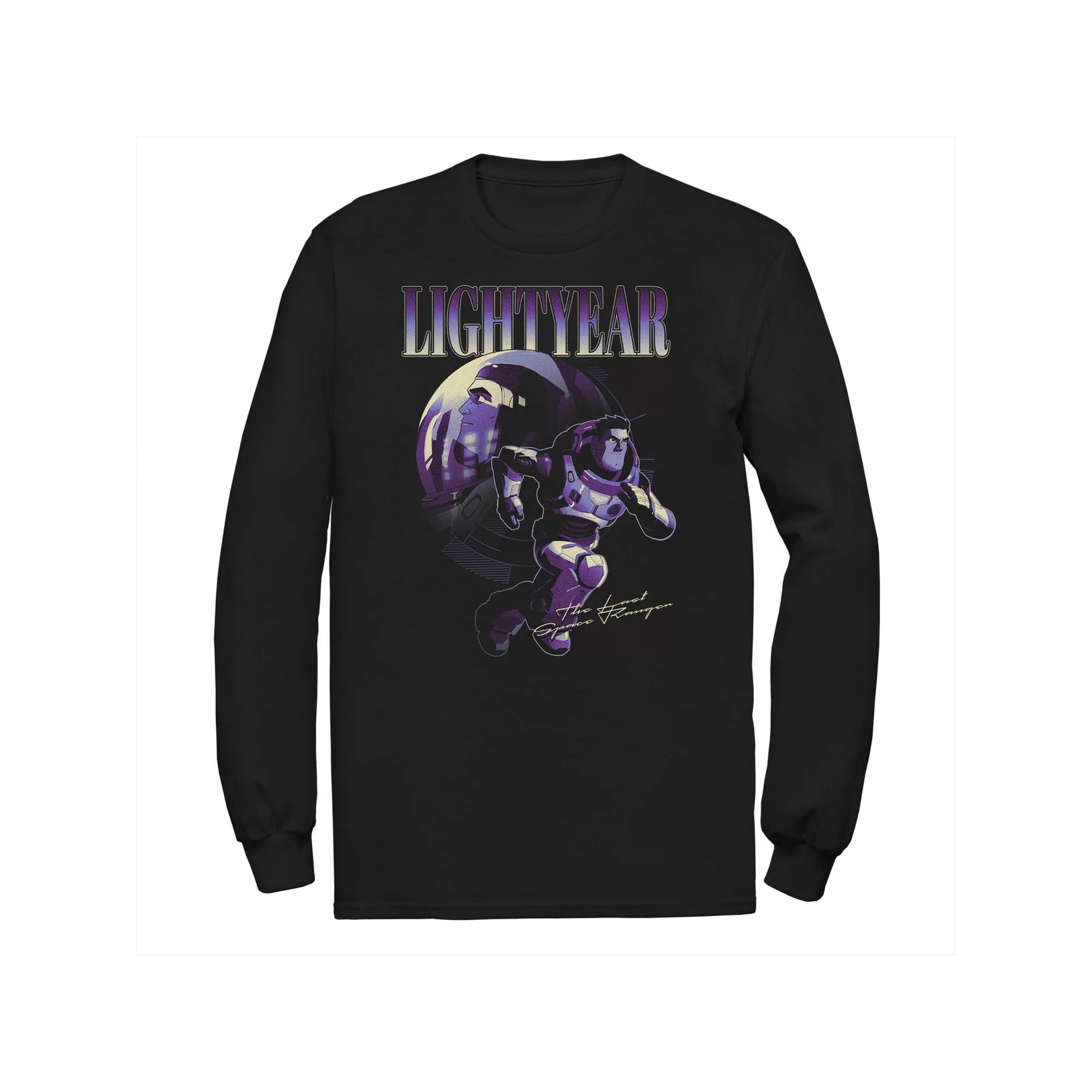 Men's Jurassic Park Retro Distressed Rainbow Logo Long Sleeve Tee,  Product Image