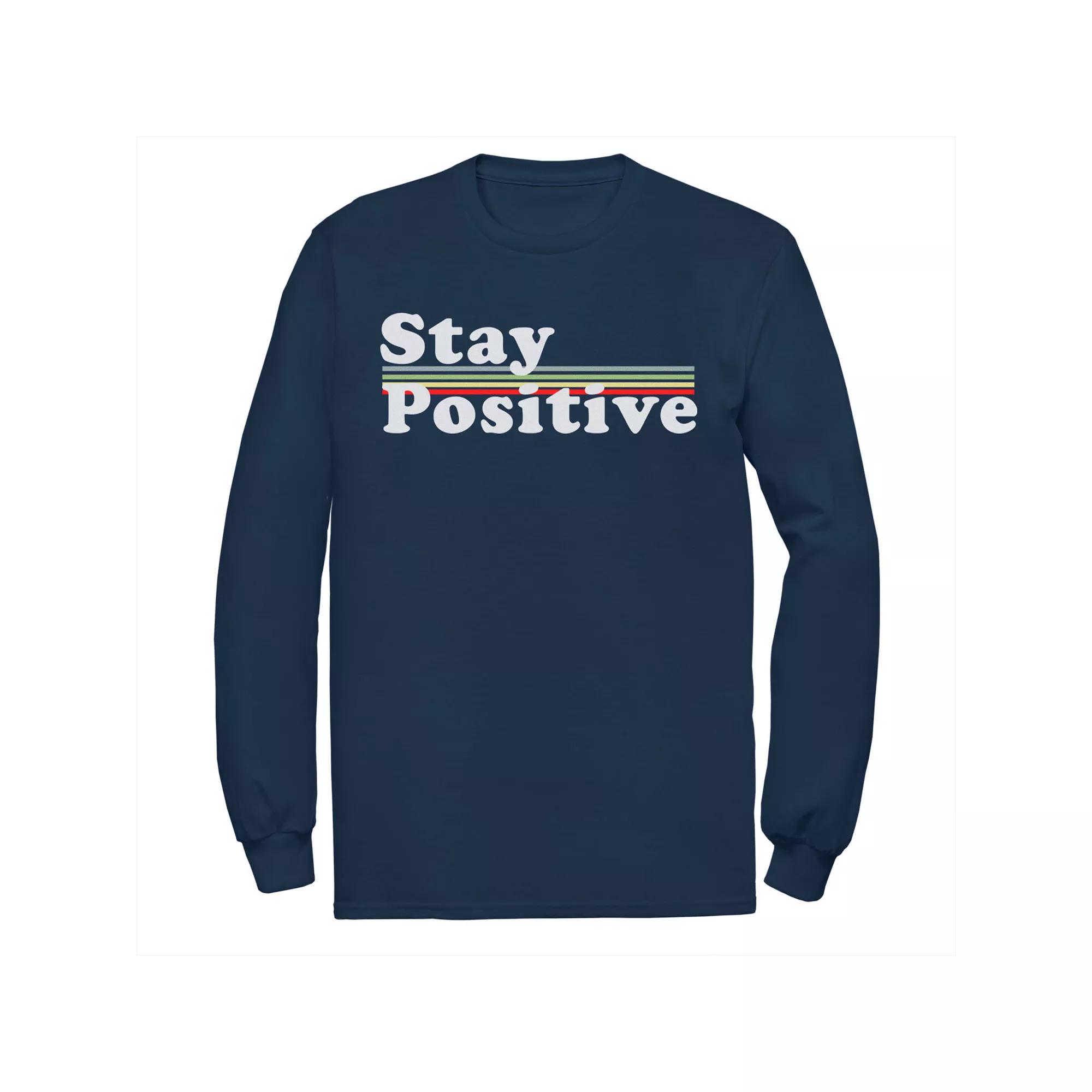 Men's Fifth Sun Stay Positive Rainbow Tee, Size: Large, Blue Product Image