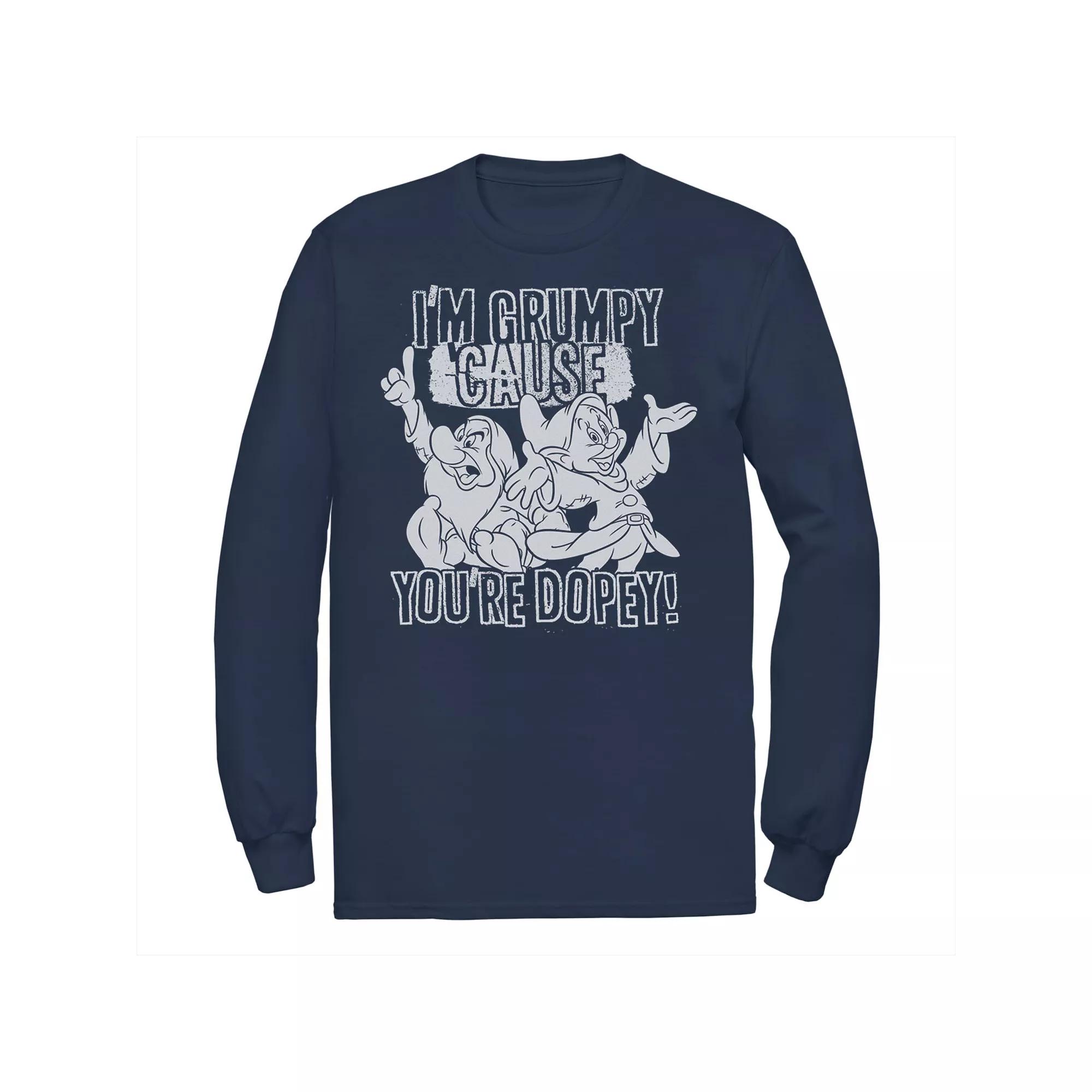 Men's Disney Snow White Grumpy Cause You're Dopey Long Sleeve Tee,  Product Image