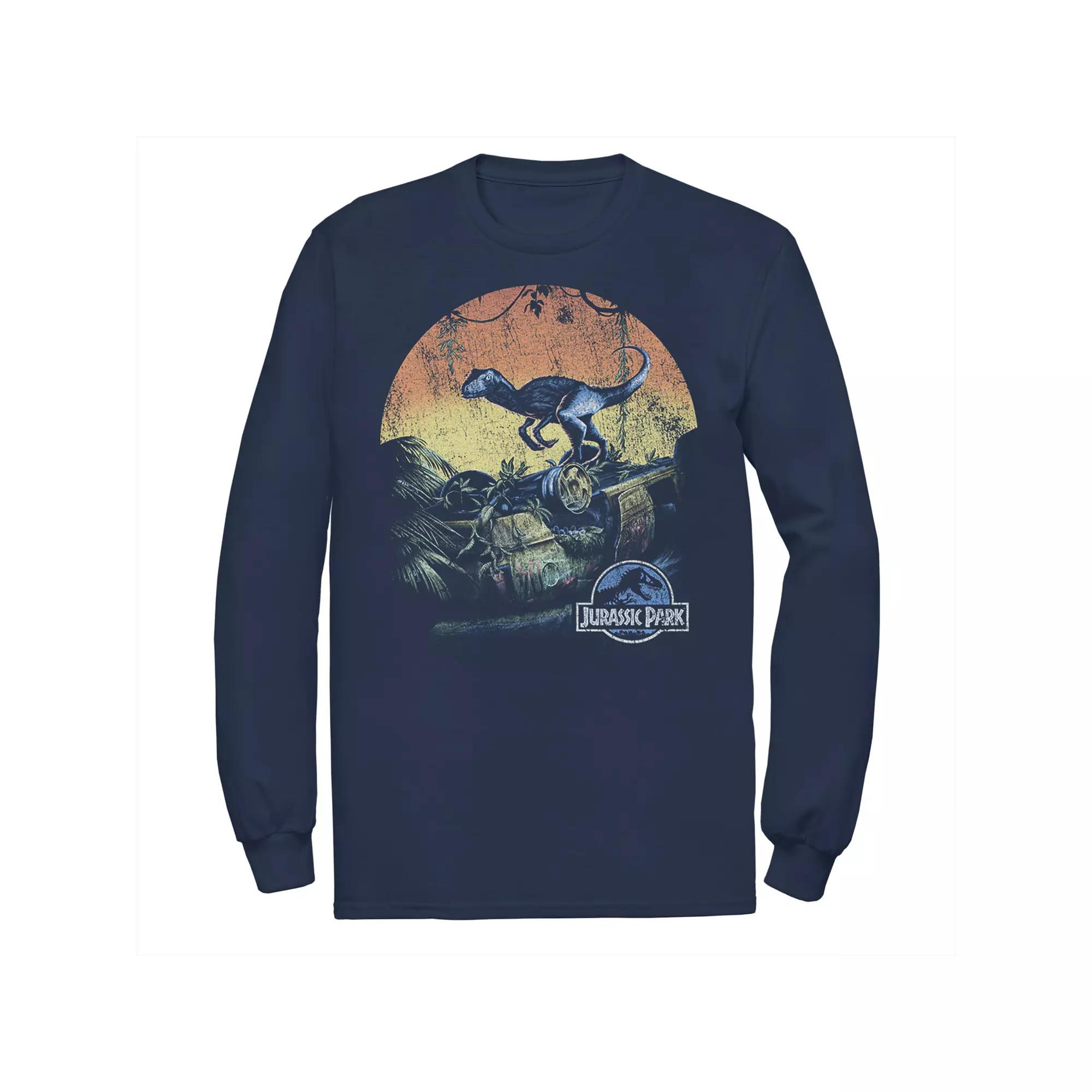 Men's Jurassic World Retro Raptor Sunset Product Image