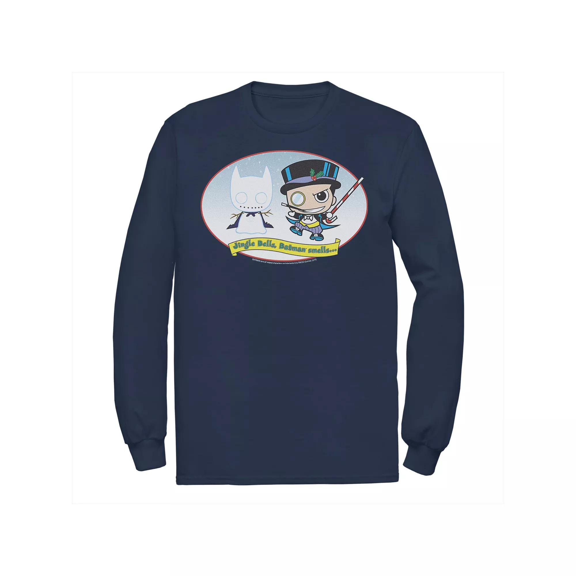 Men's DC Comics The Penguin Jingle Bells Batman Smells Christmas Tee,  Product Image
