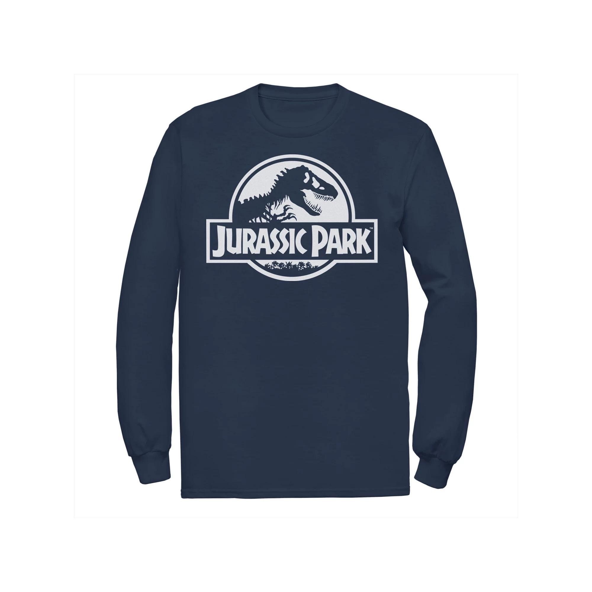 Men's Jurassic Park Beige Flat Movie Logo Tee,  Product Image