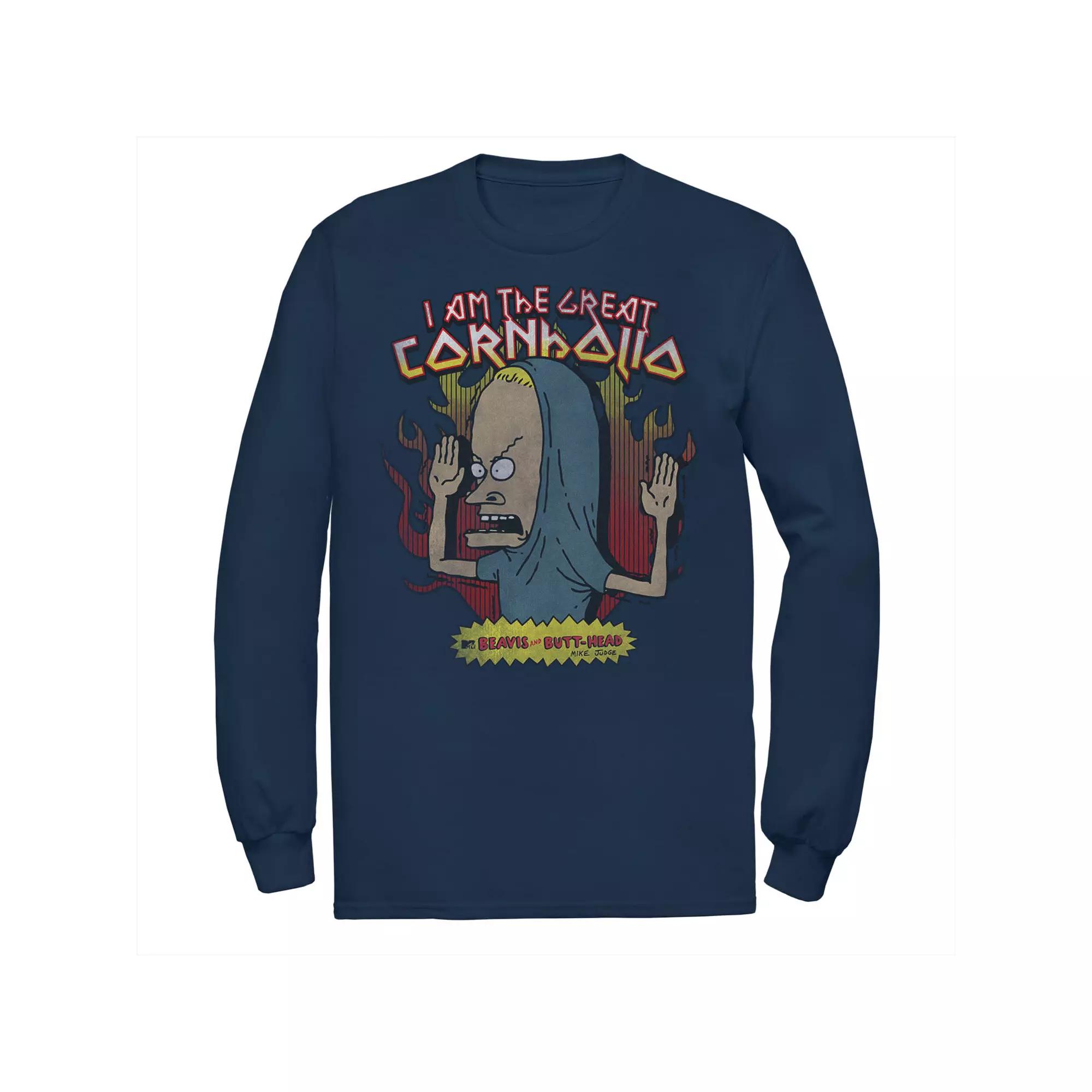 Men's Beavis & Butthead Cornholio Fire Portrait Tee,  Product Image