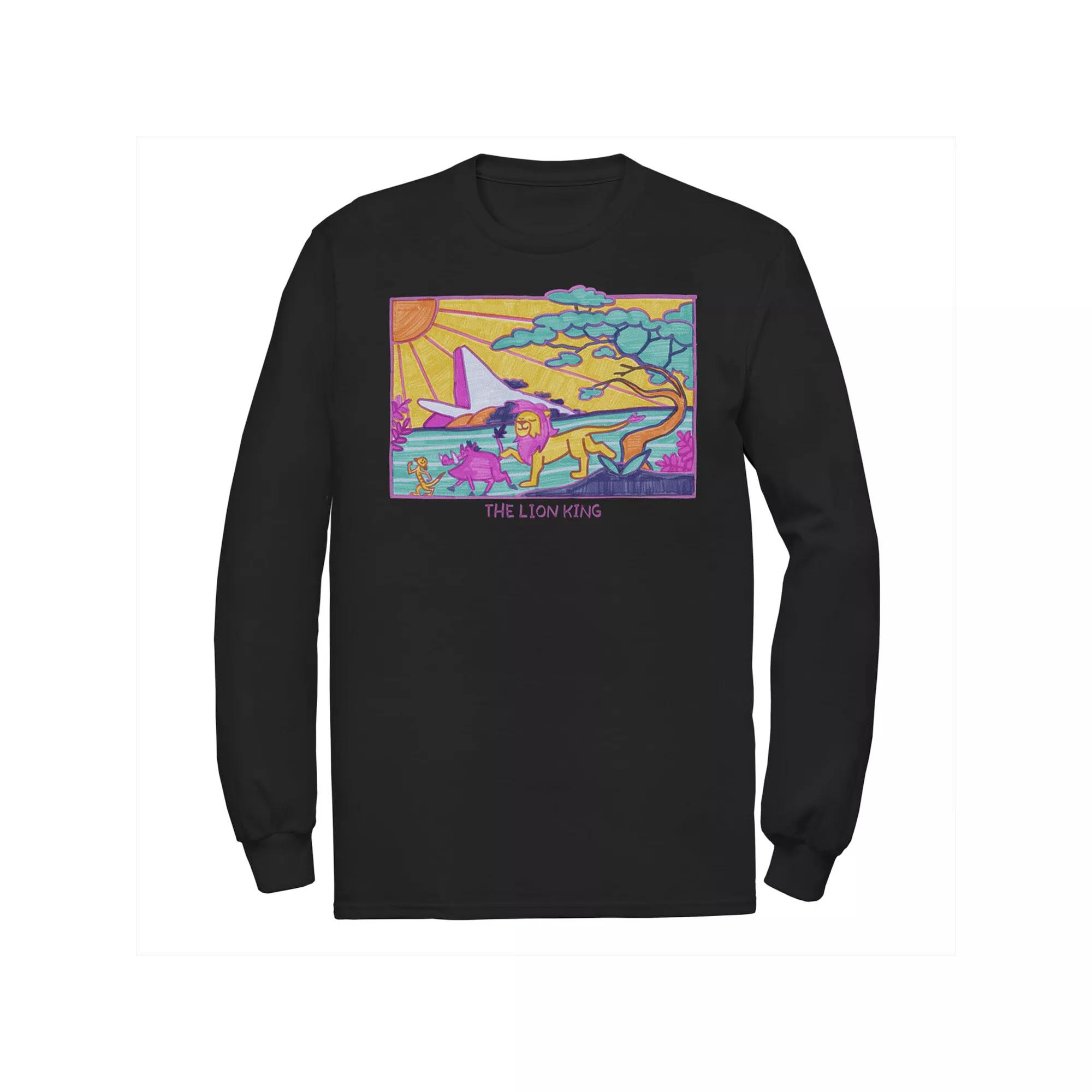 Disney's The Lion King Men's Line Up Tee, Size: Small, Black Product Image