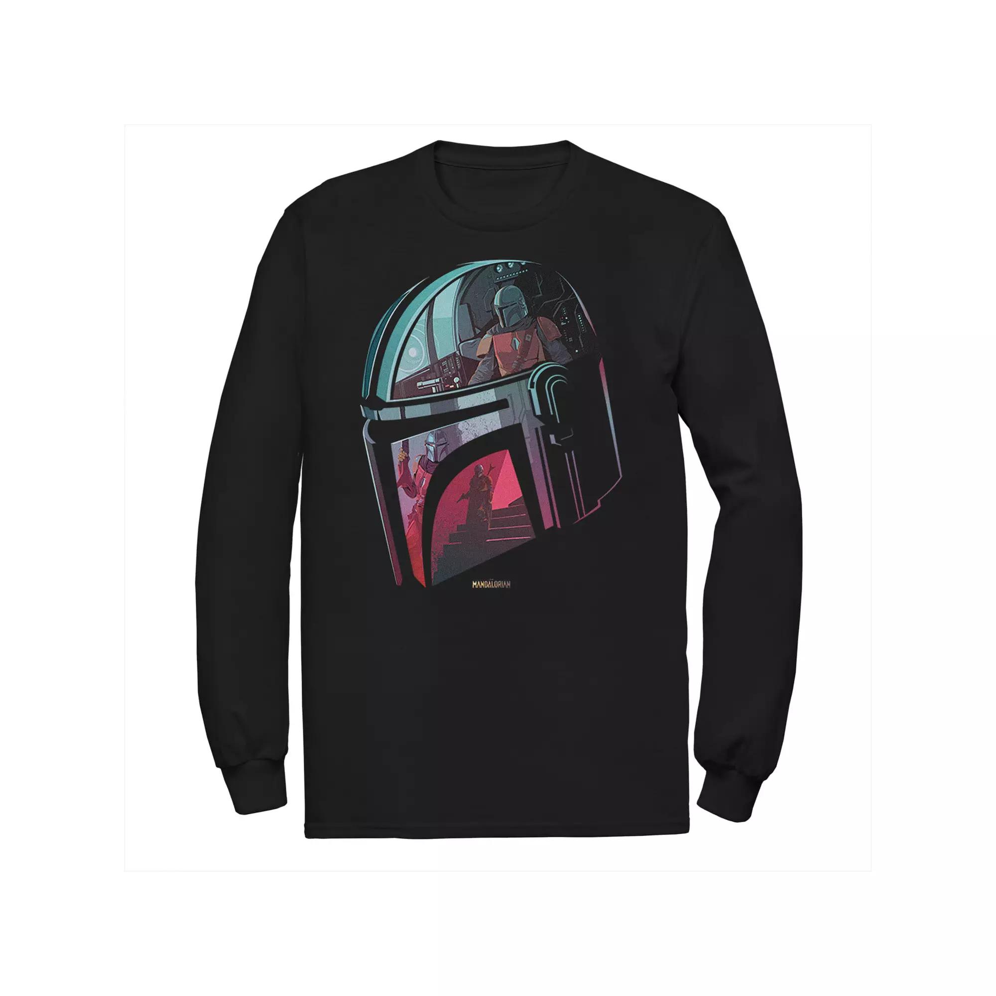 Men's The Mandalorian Helmet Reflection Tee,  Product Image