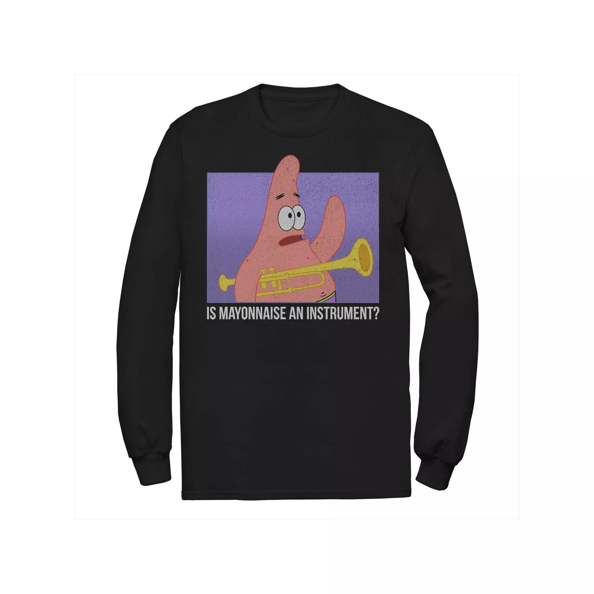 Men's DC Comics Batman Distressed Classic Logo Long Sleeve Tee,  Product Image