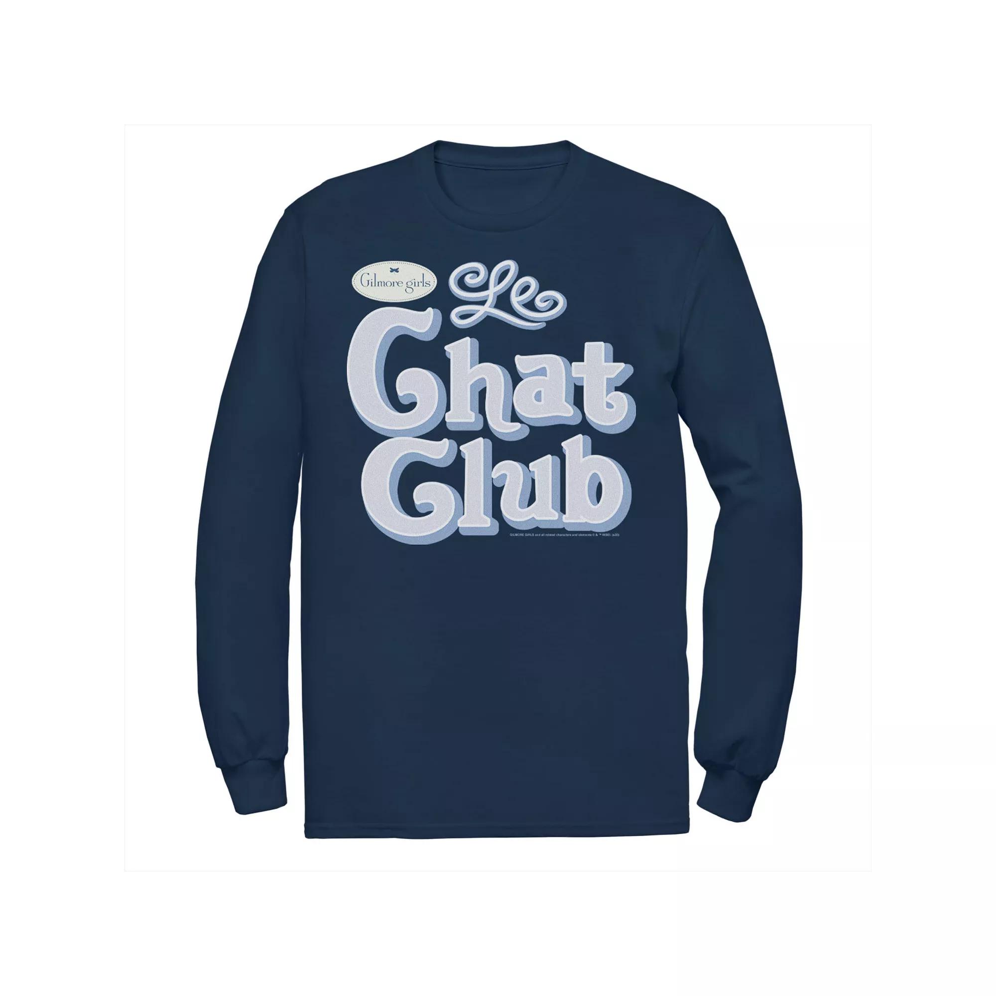 Men's Gilmore Girls Le Chat Club Logo Tee, Size: 3XL, Blue Product Image