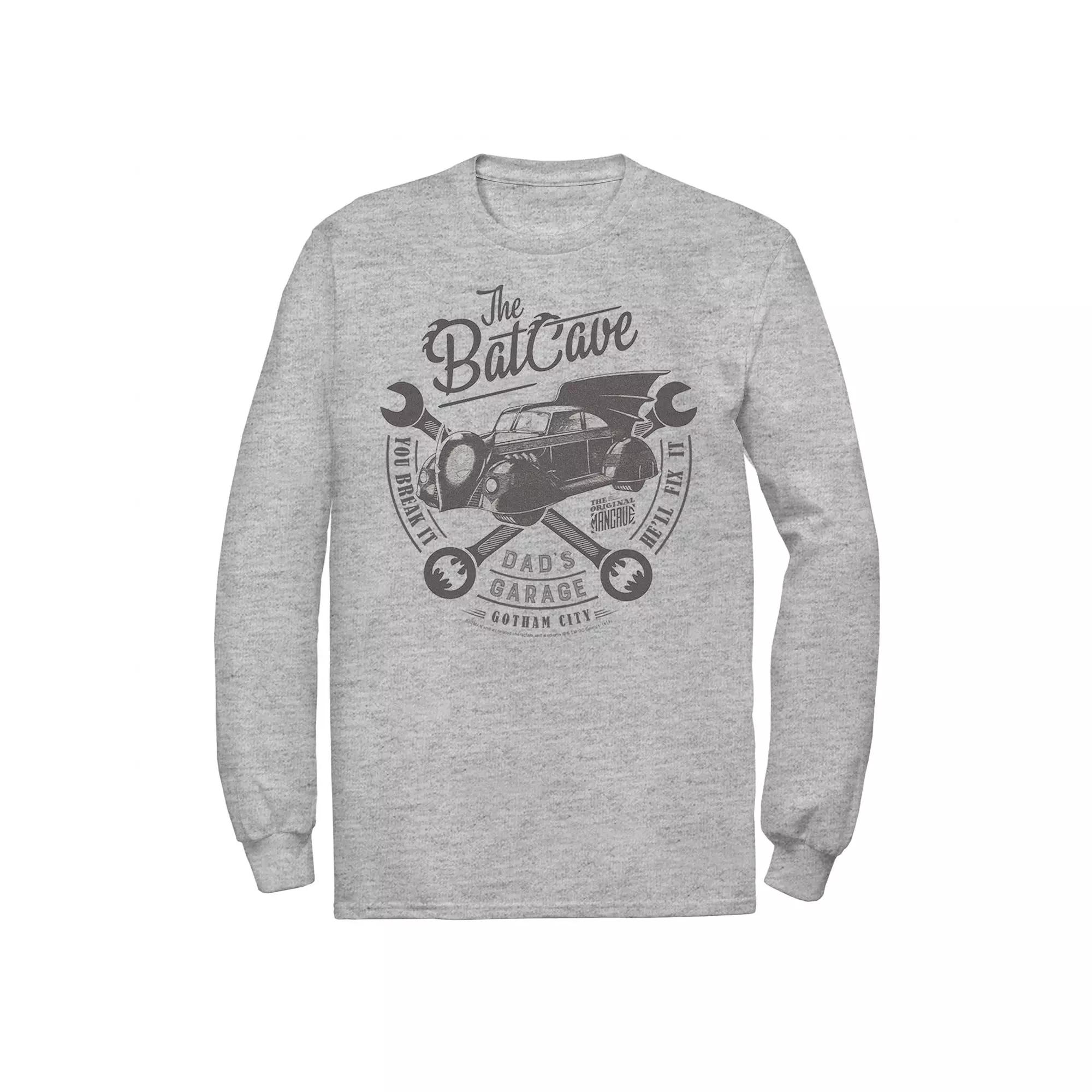 Men's DC Comics The Bat Cave Circle Text Poster Tee,  Product Image