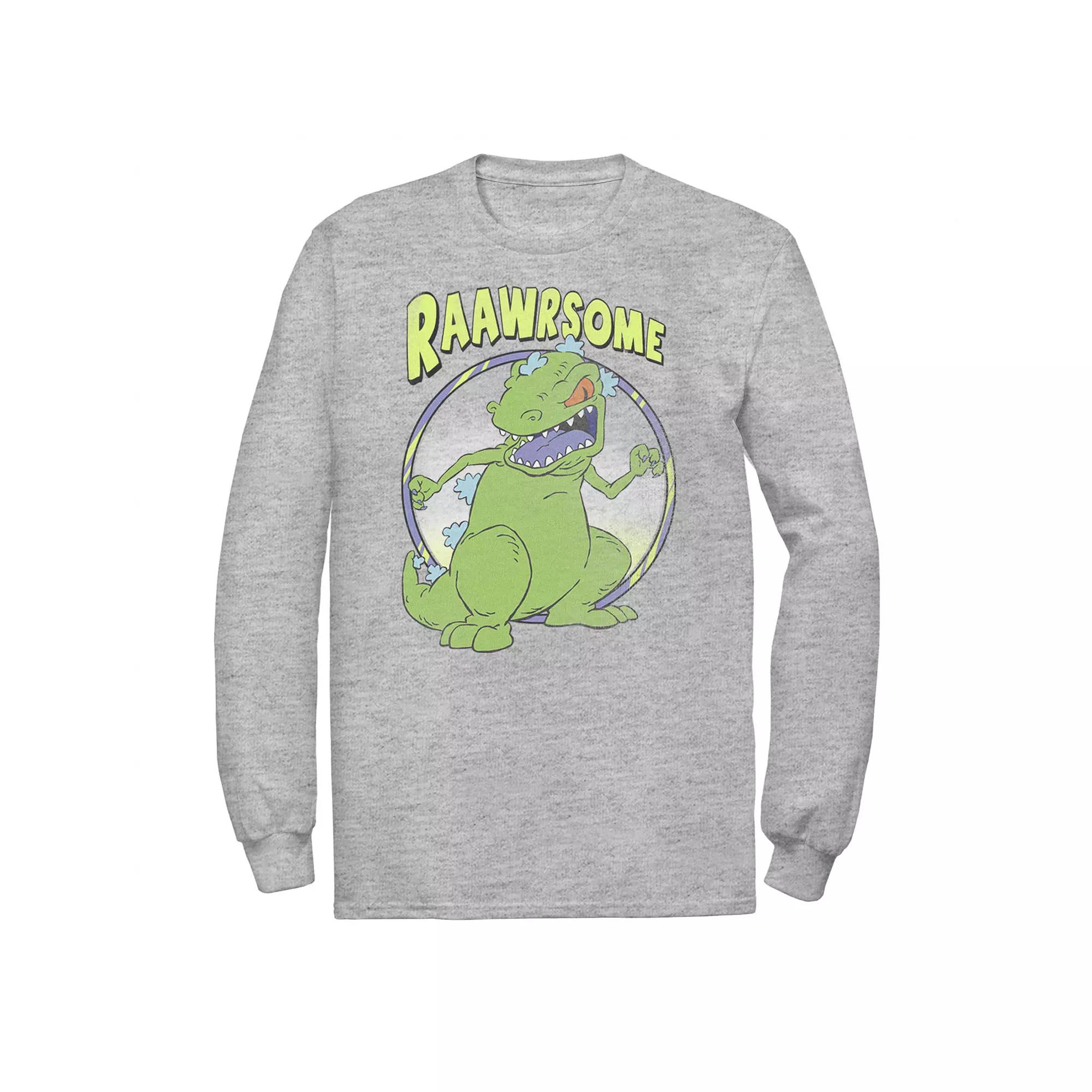 Big & Tall Nickelodeon Rugrats Reptar "Raawrsome" Circle Portrait Tee, Men's, Size: XL Tall, Athletic Grey Product Image