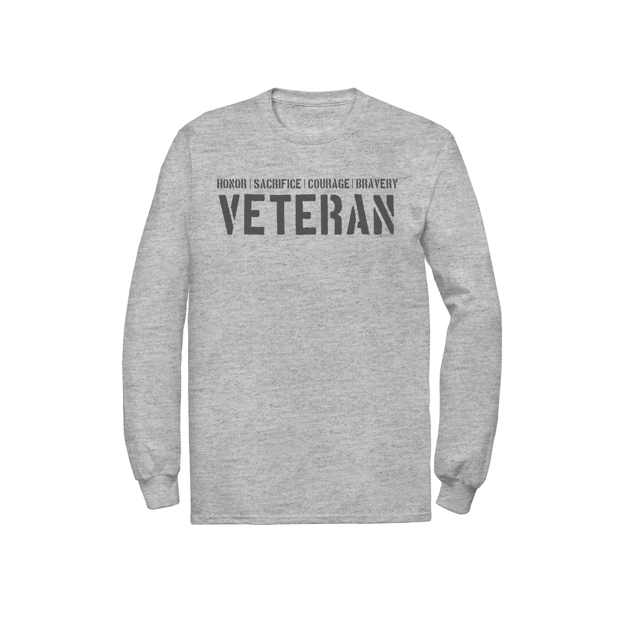 Men's Veterans Day Attributes Of A Veteran Tee, Size: XXL, Athletic Grey Product Image