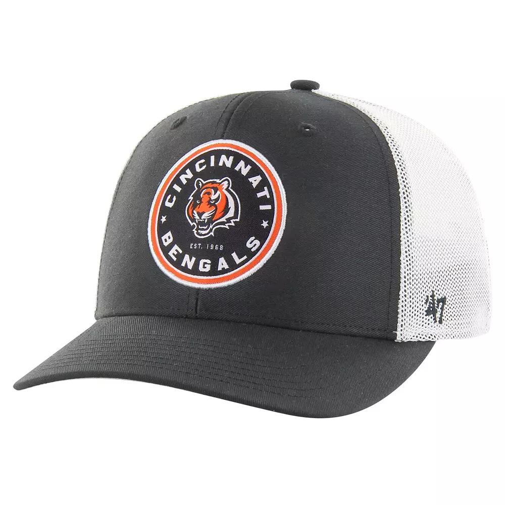 Men's '47 Black Cincinnati Bengals Disclose Trophy Stretch Fit Hat,  Product Image
