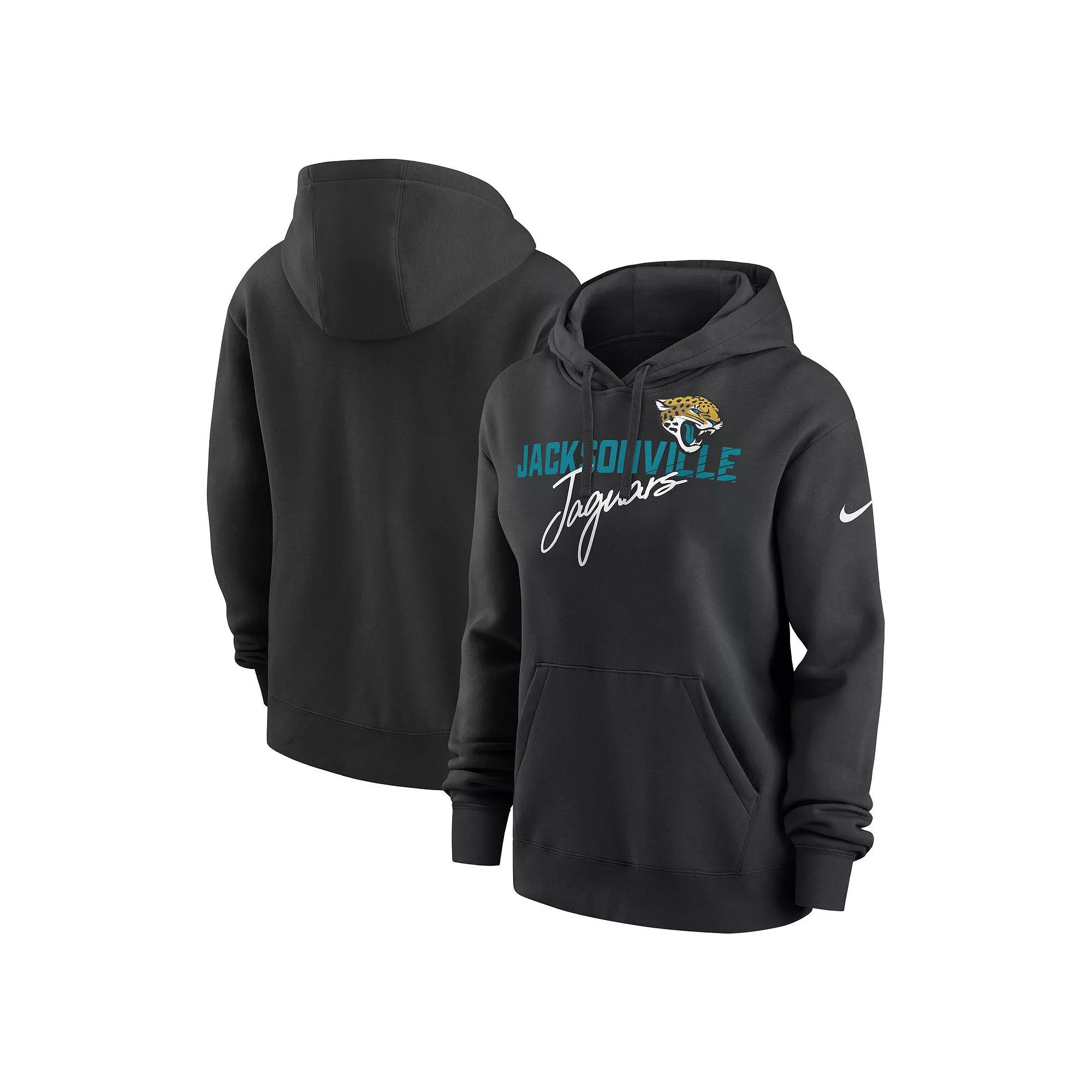 Womens Nike Jacksonville Jaguars Wordmark Club Fleece Pullover Hoodie Product Image