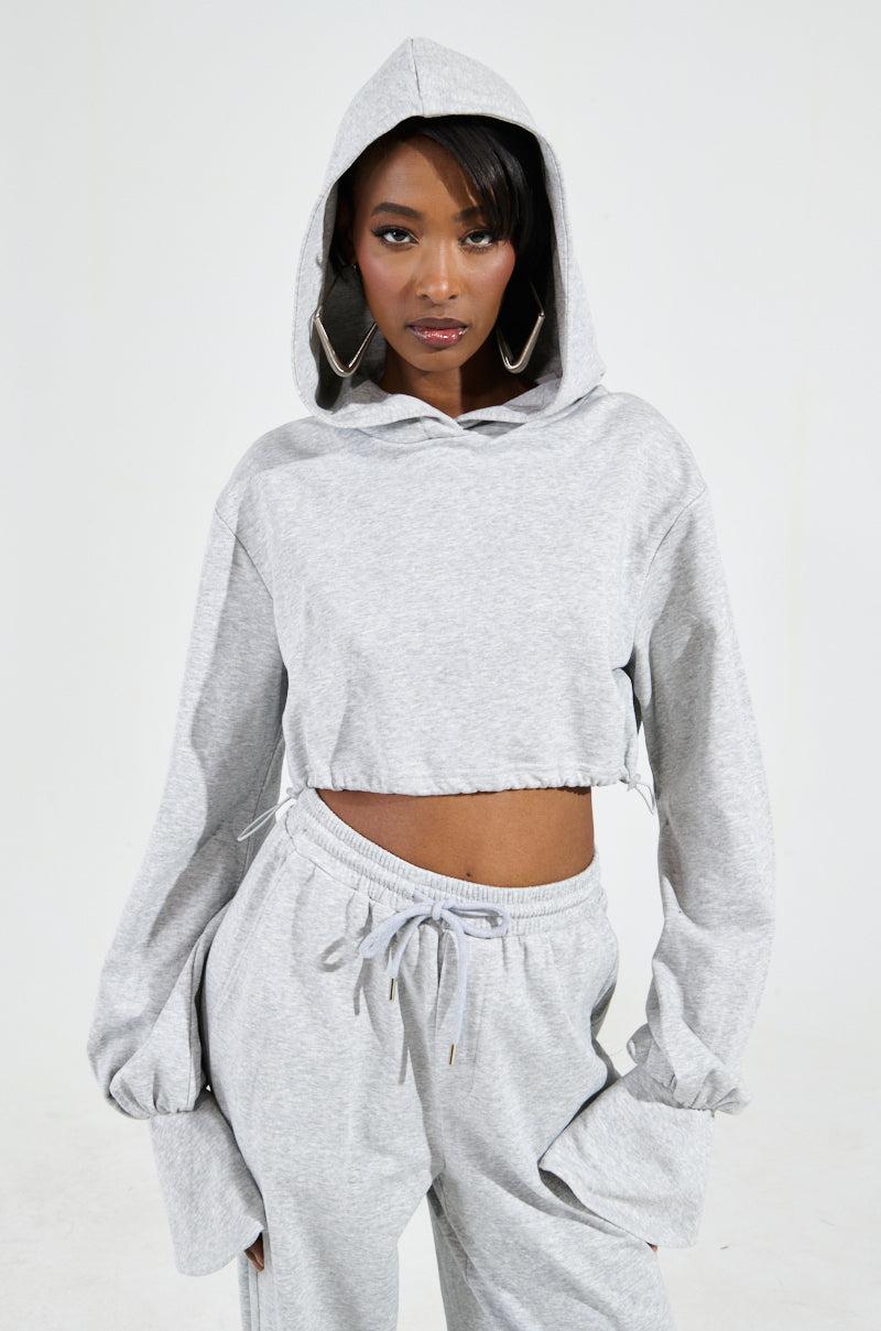 A CALM FLEX PULL OVER SWEATSHIRT IN HEATHER GREY Product Image