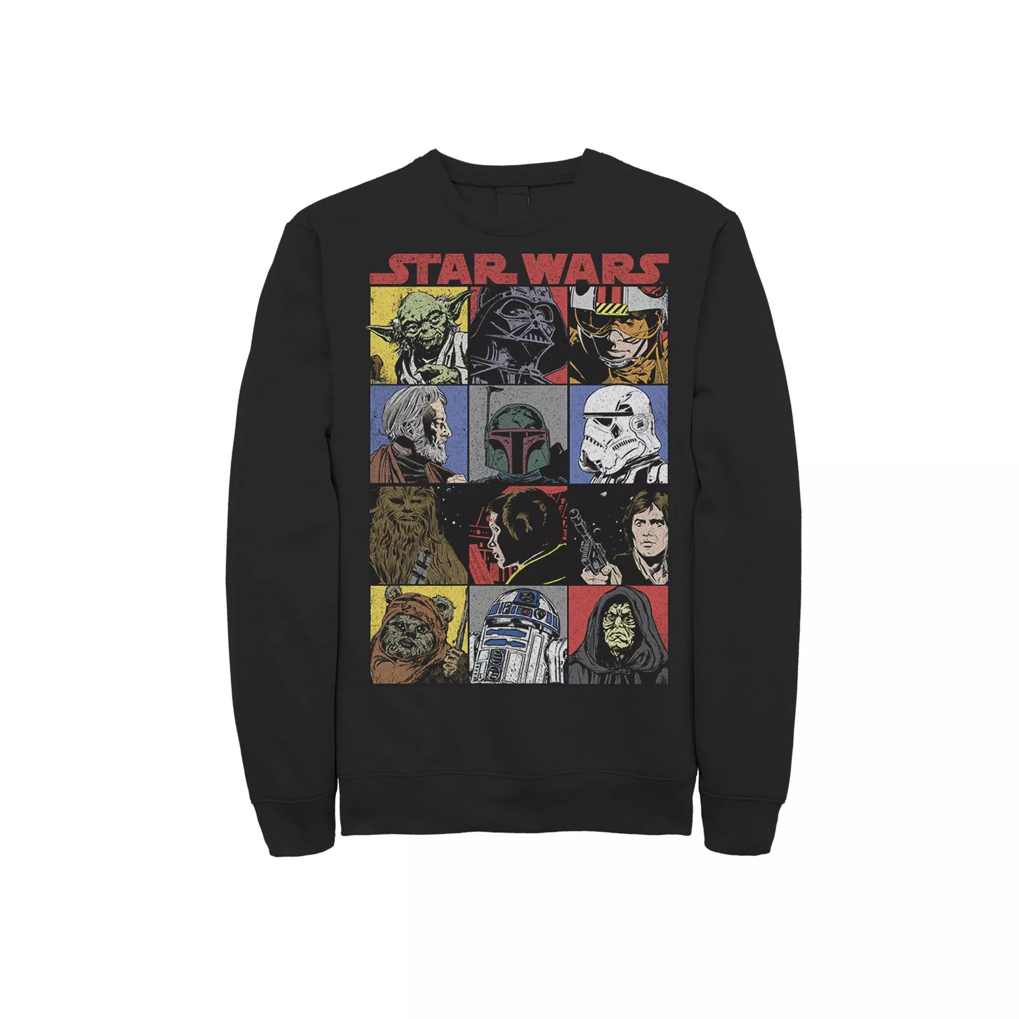 Men's Star Wars Comic Strip Cartoon Group Sweatshirt,  Product Image