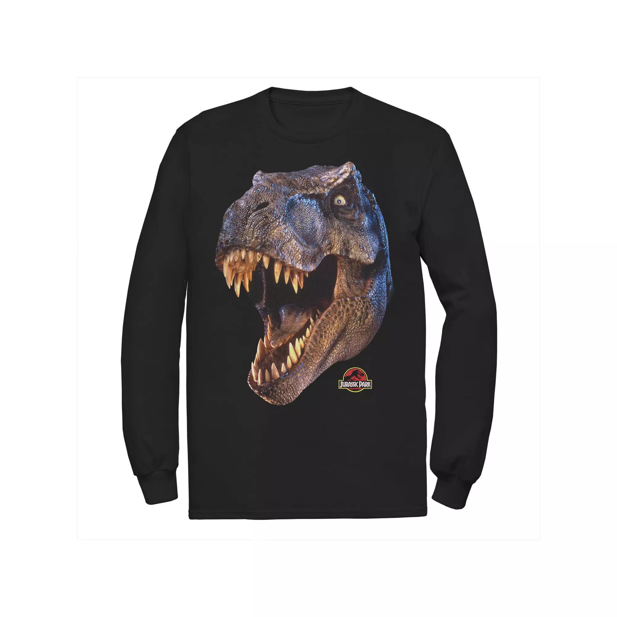 Men's Jurassic Park T-Rex Head Roar Long Sleeve Tee,  Product Image