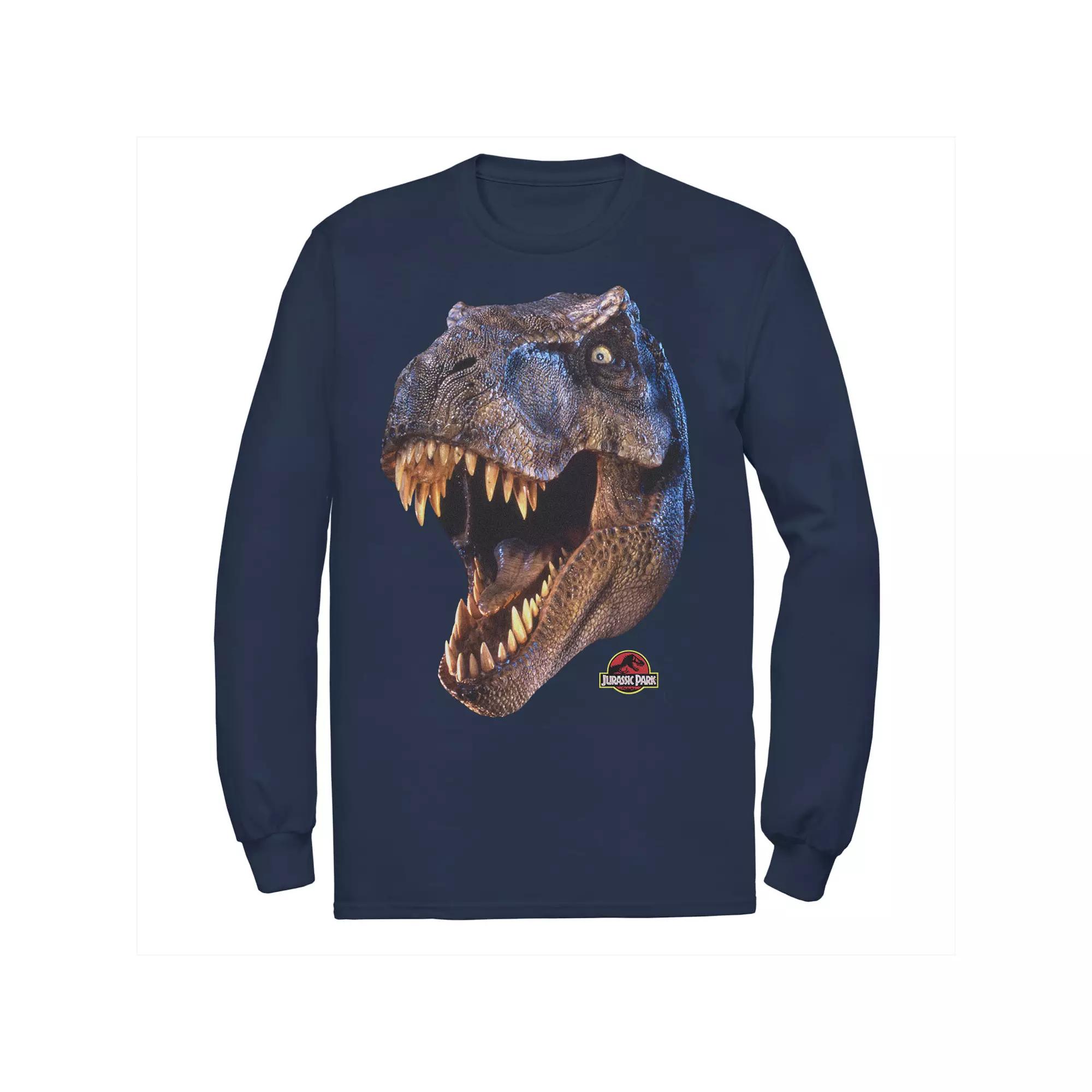 Men's Jurassic Park T-Rex Head Roar Long Sleeve Tee,  Product Image