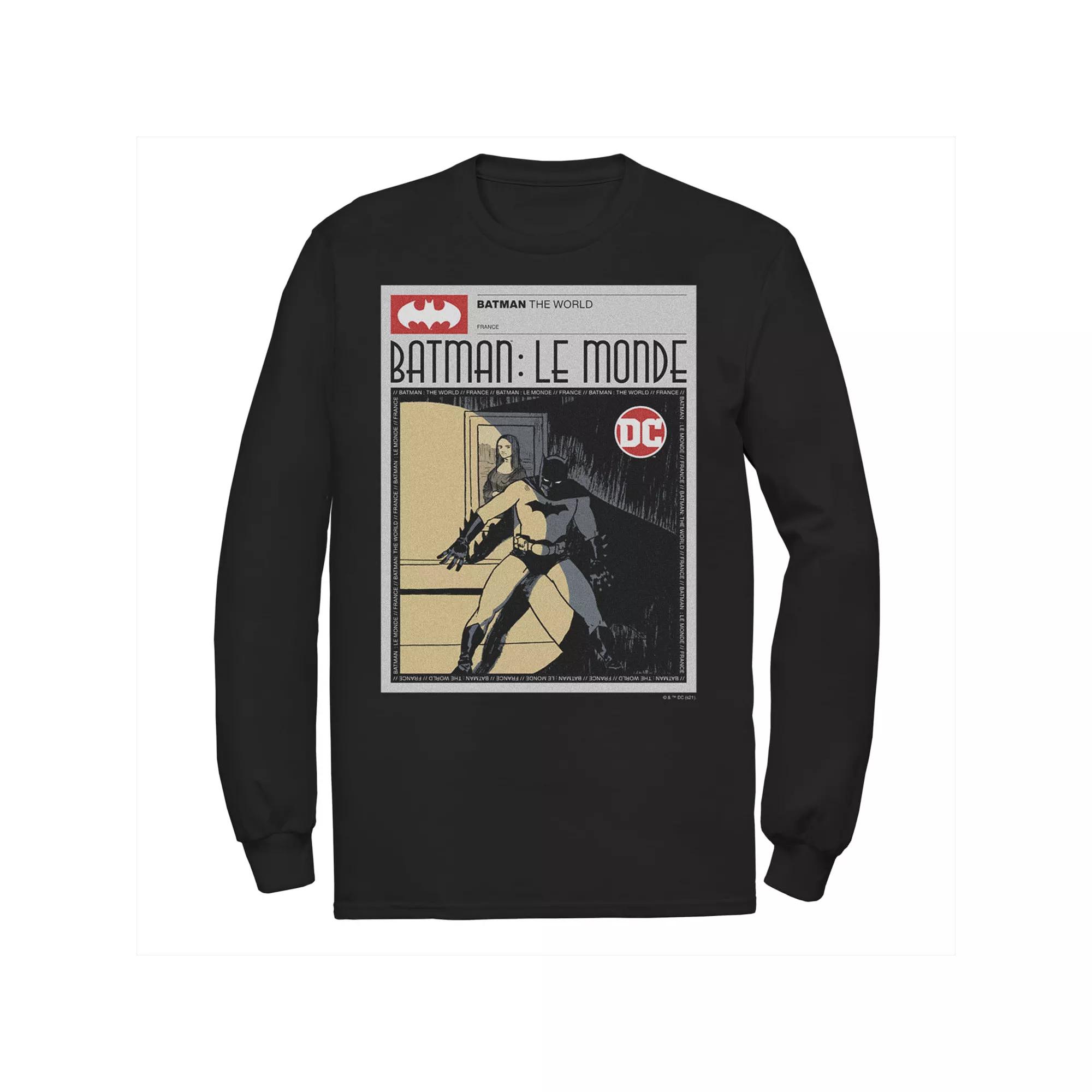 Men's Batman: Le Monde France News Poster Tee,  Product Image