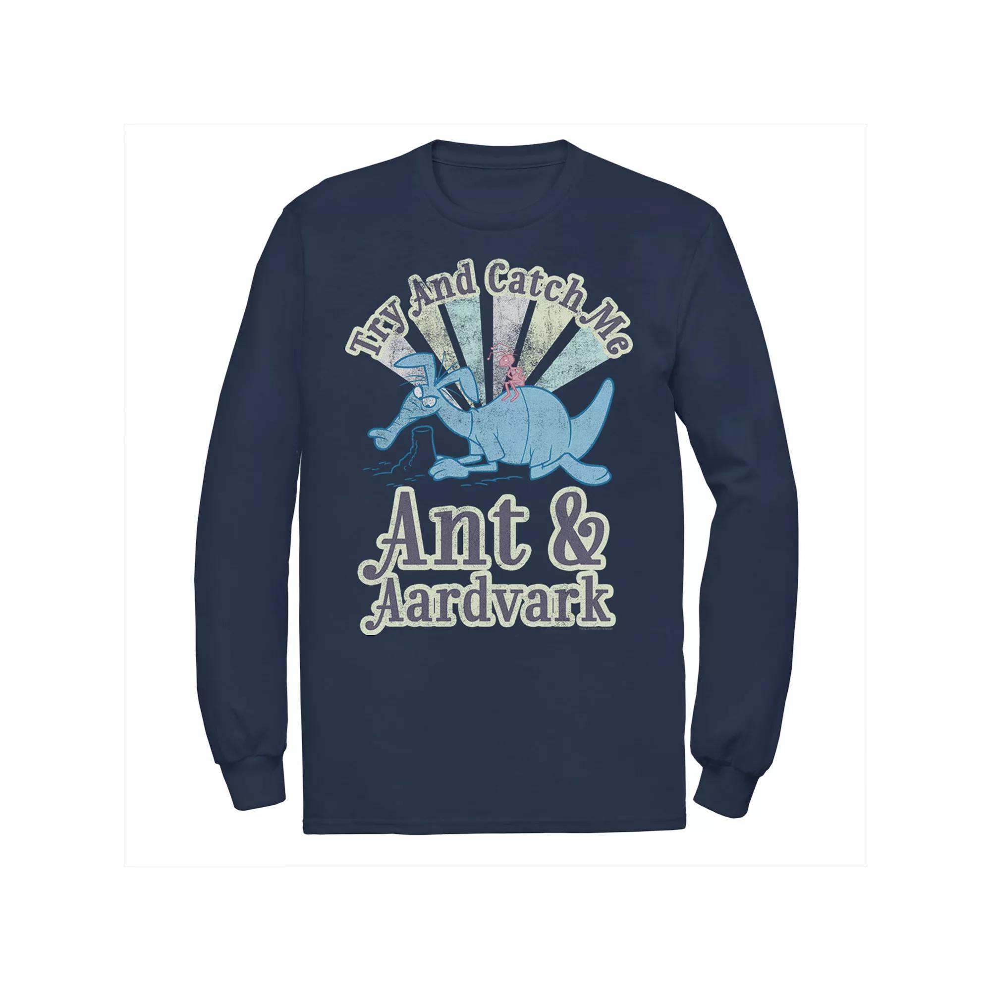 Men's Pink Panther Ant And Aardvark Try And Catch Me Long Sleeve Graphic Tee,  Product Image
