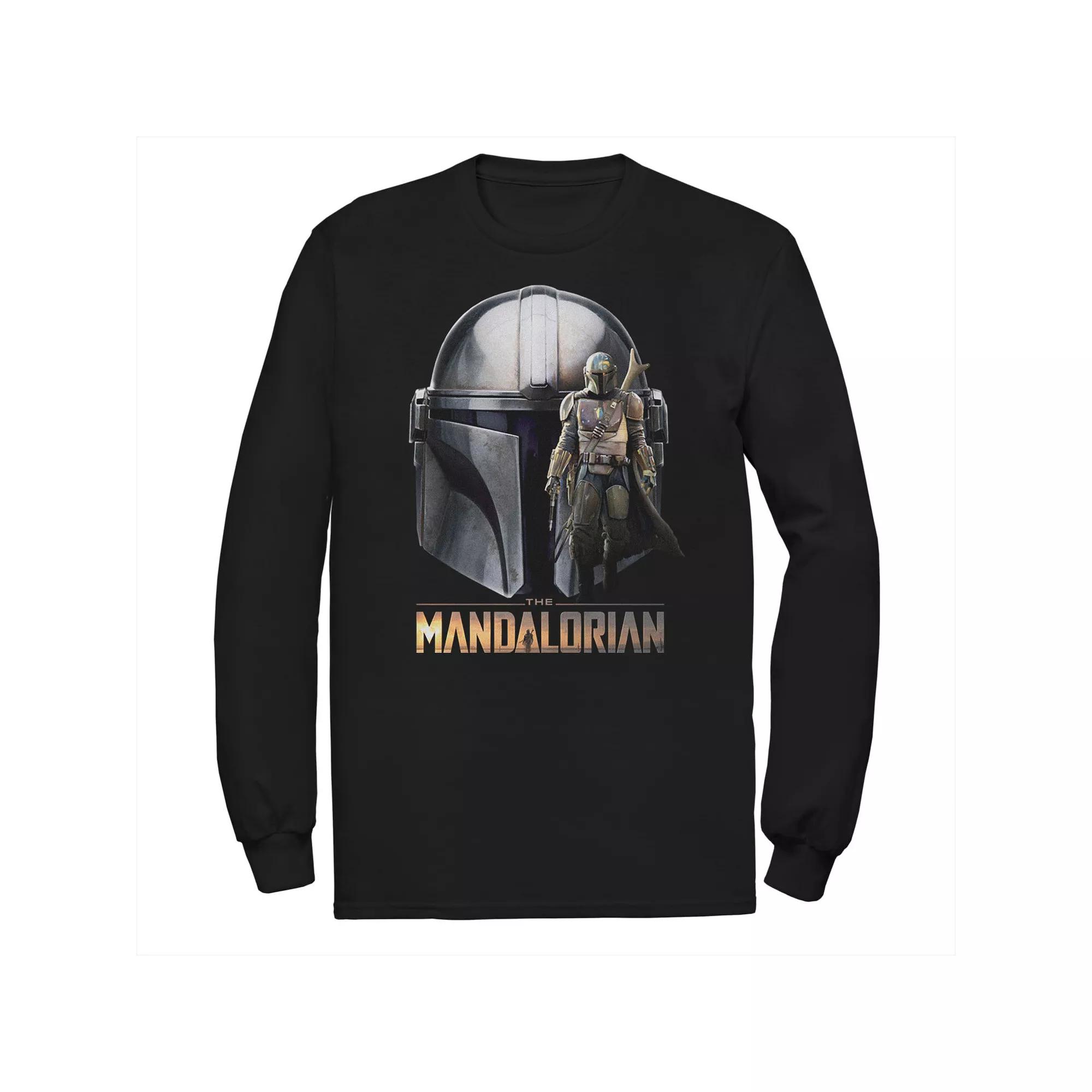 Men's Star Wars The Mandalorian Helmet Portrait Mashup Tee,  Product Image