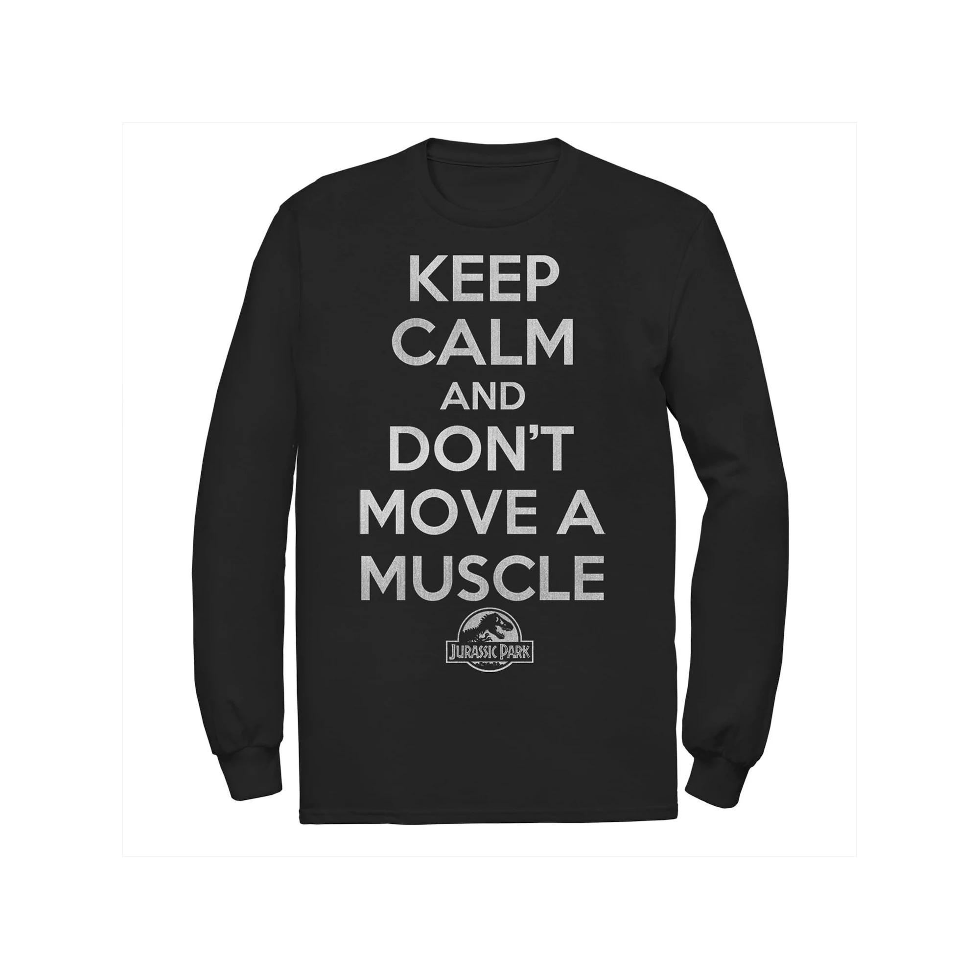 Men's Jurassic Park Keep Calm & Don't Move Long Sleeve Tee,  Product Image