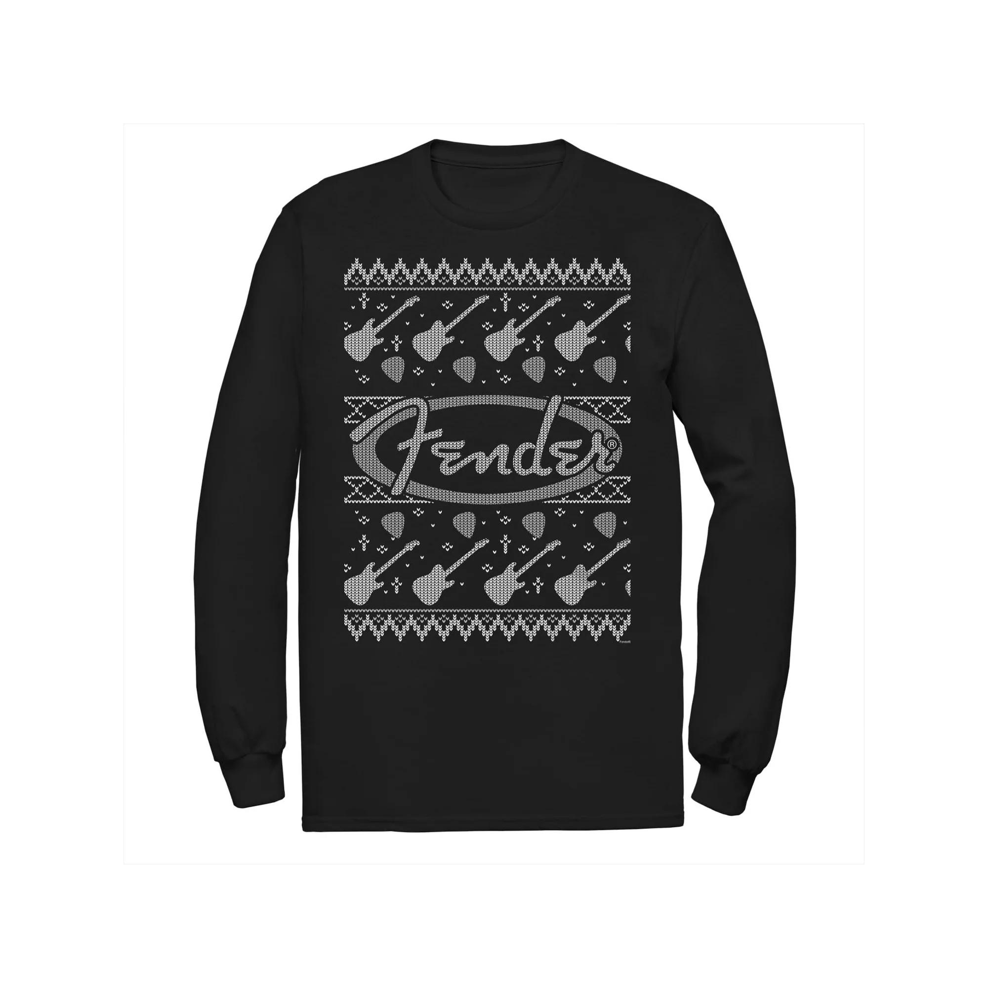 Men's Fender Christmas Sweater Graphic Tee,  Product Image