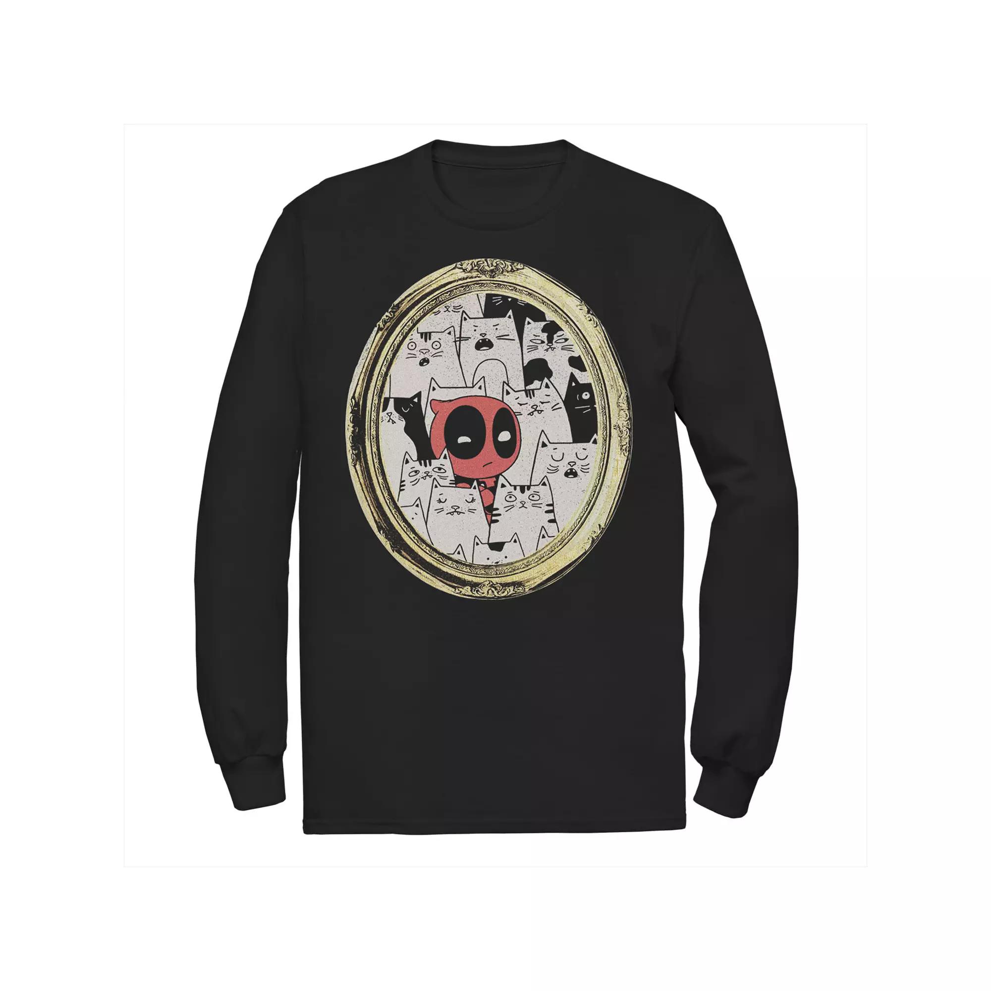 Men's Marvel Deadpool Cats Rule Everything Tee, Size: Medium, Black Product Image