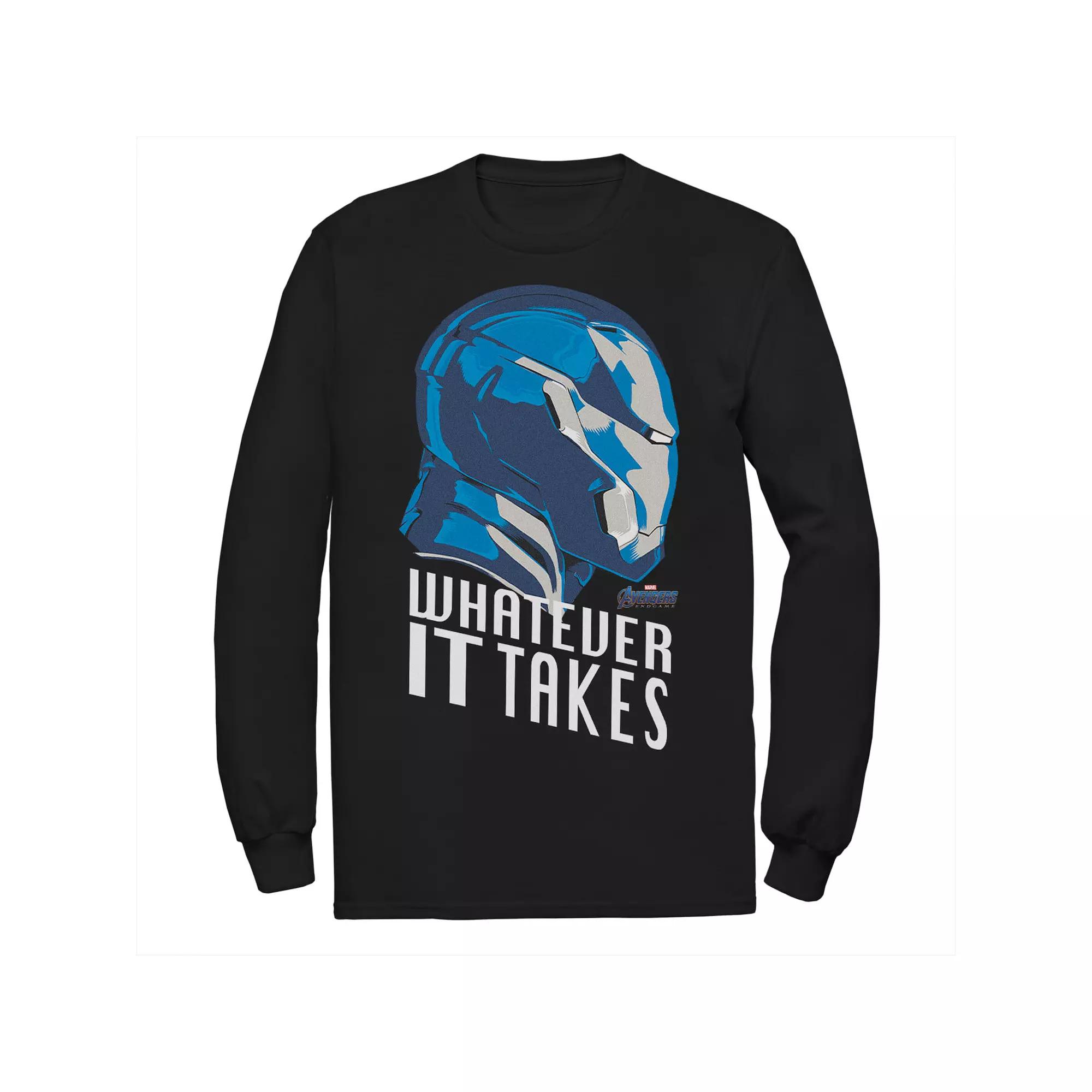 Men's Marvel Avengers Endgame Iron Man Whatever It Takes Long Sleeve Graphic Tee,  Product Image