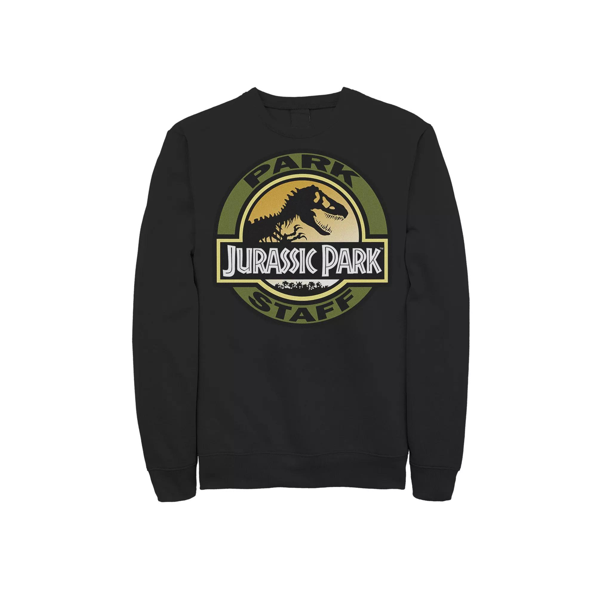 Men's Jurassic Park Staff Icon T-Rex Skeleton Fleece Graphic Pullover,  Product Image