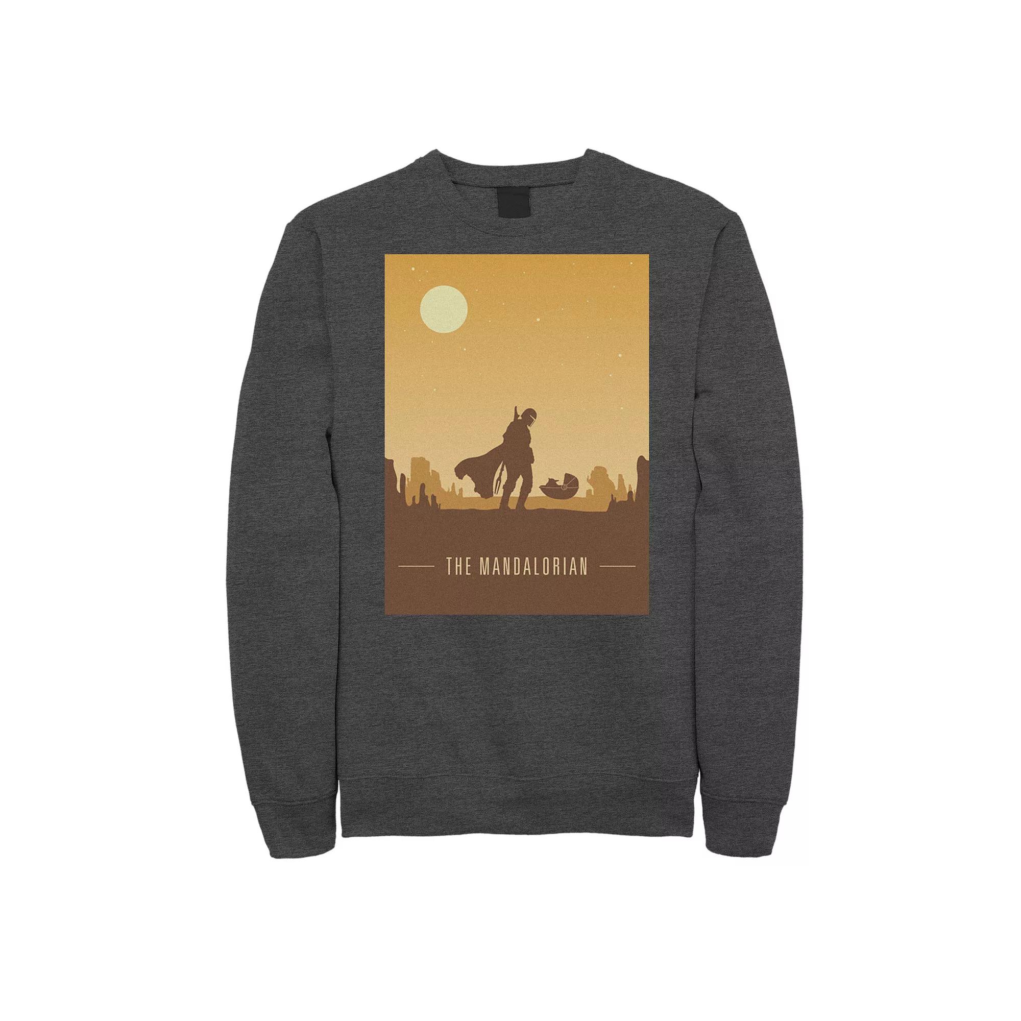 Men's Star Wars The Mandalorian & The Child Silhouette Poster Sweatshirt,  Product Image
