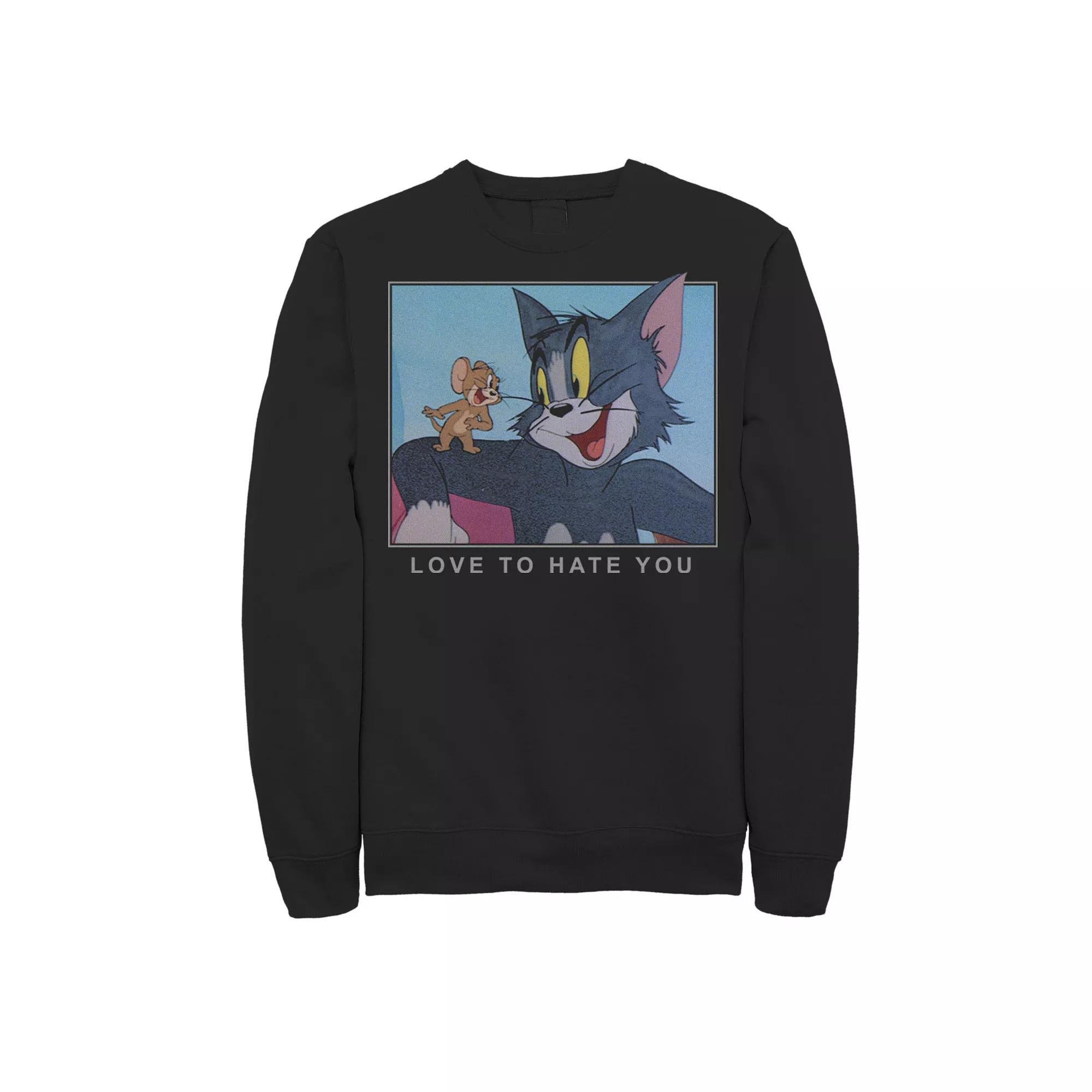 Mens Tom And Jerry Love To Hate You Portrait Sweatshirt, Men's,  Product Image