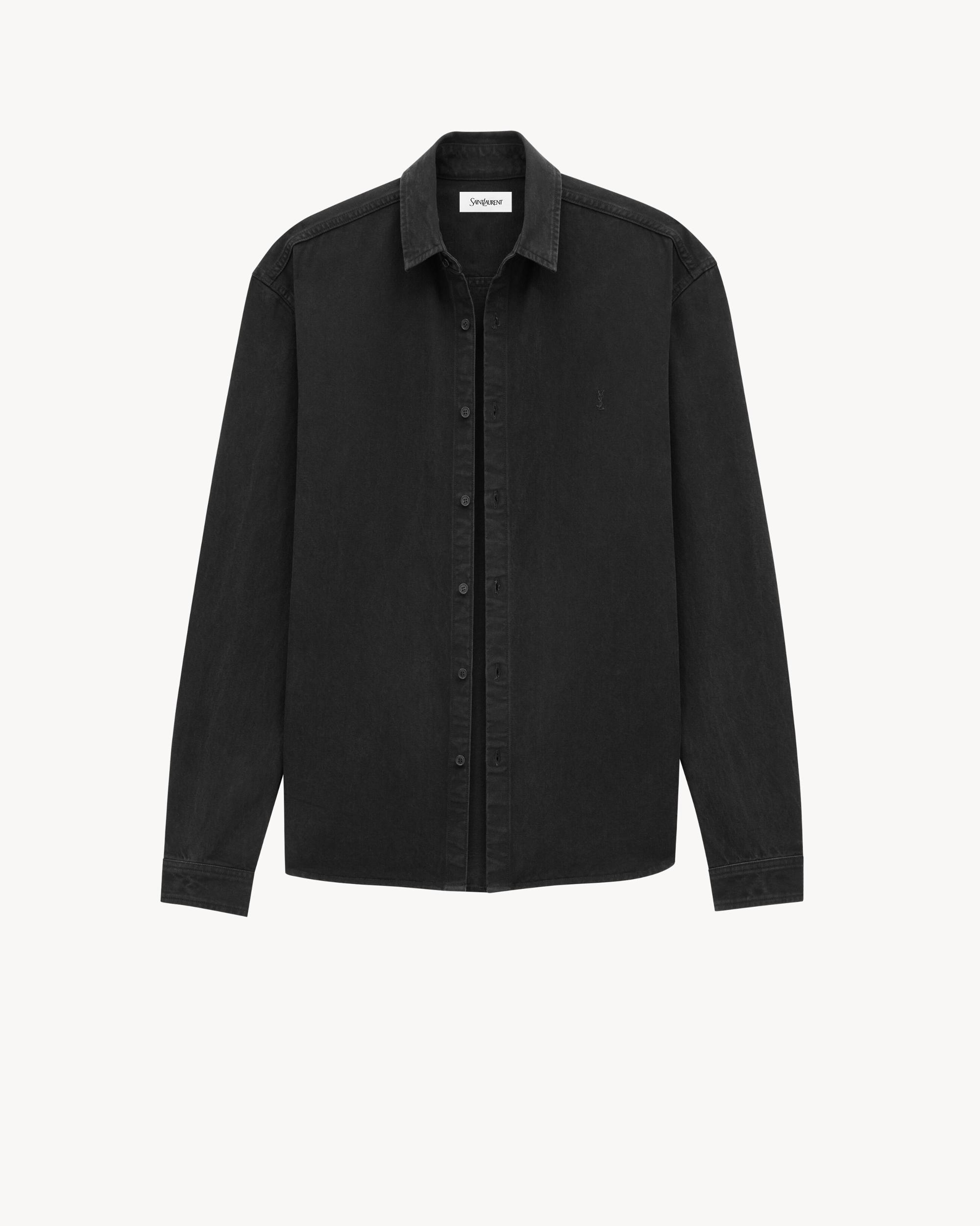 Cassandre Shirt in Raven Black Denim Product Image