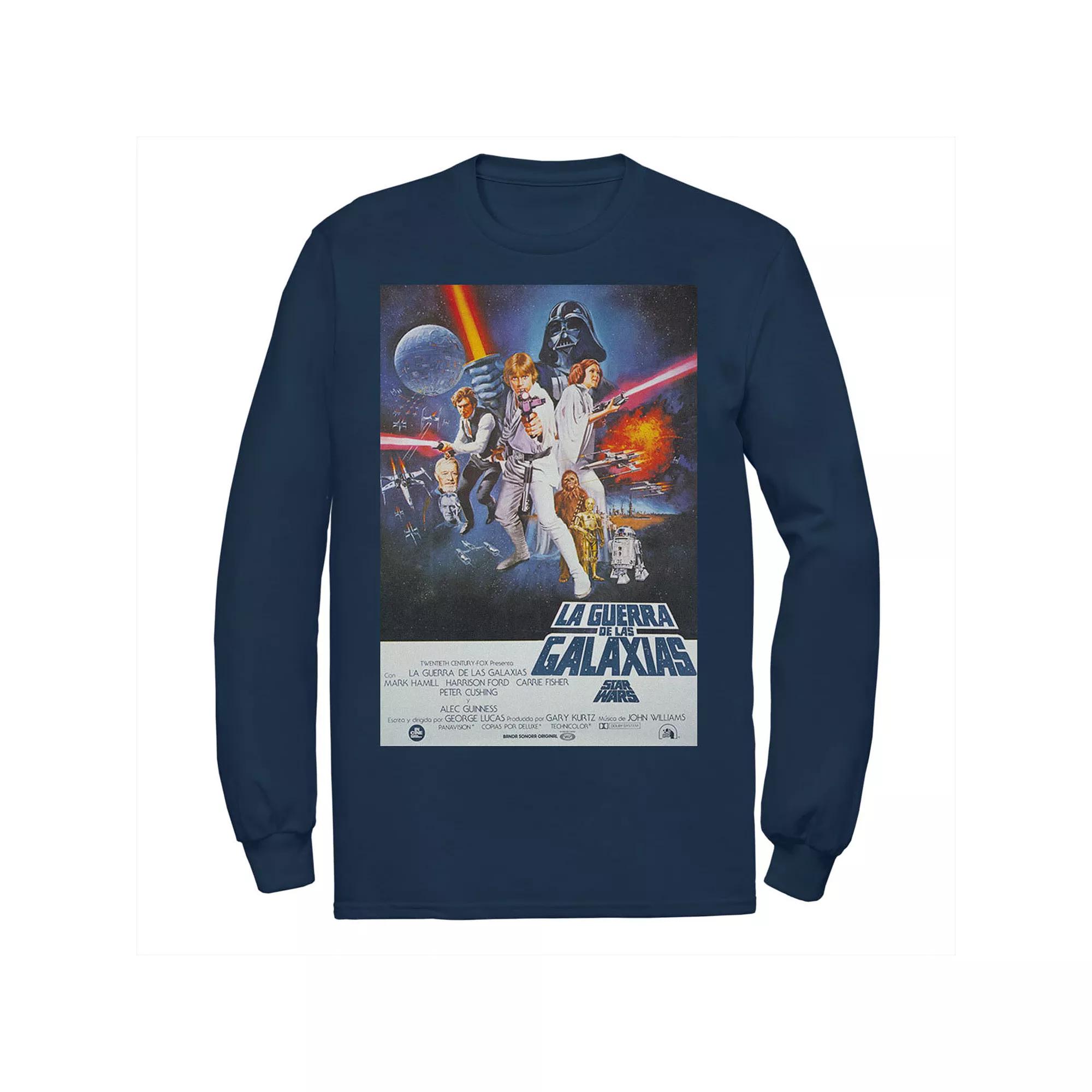 Men's Star Wars La Guerra De Las Galaxias Vintage Poster Tee,  Product Image