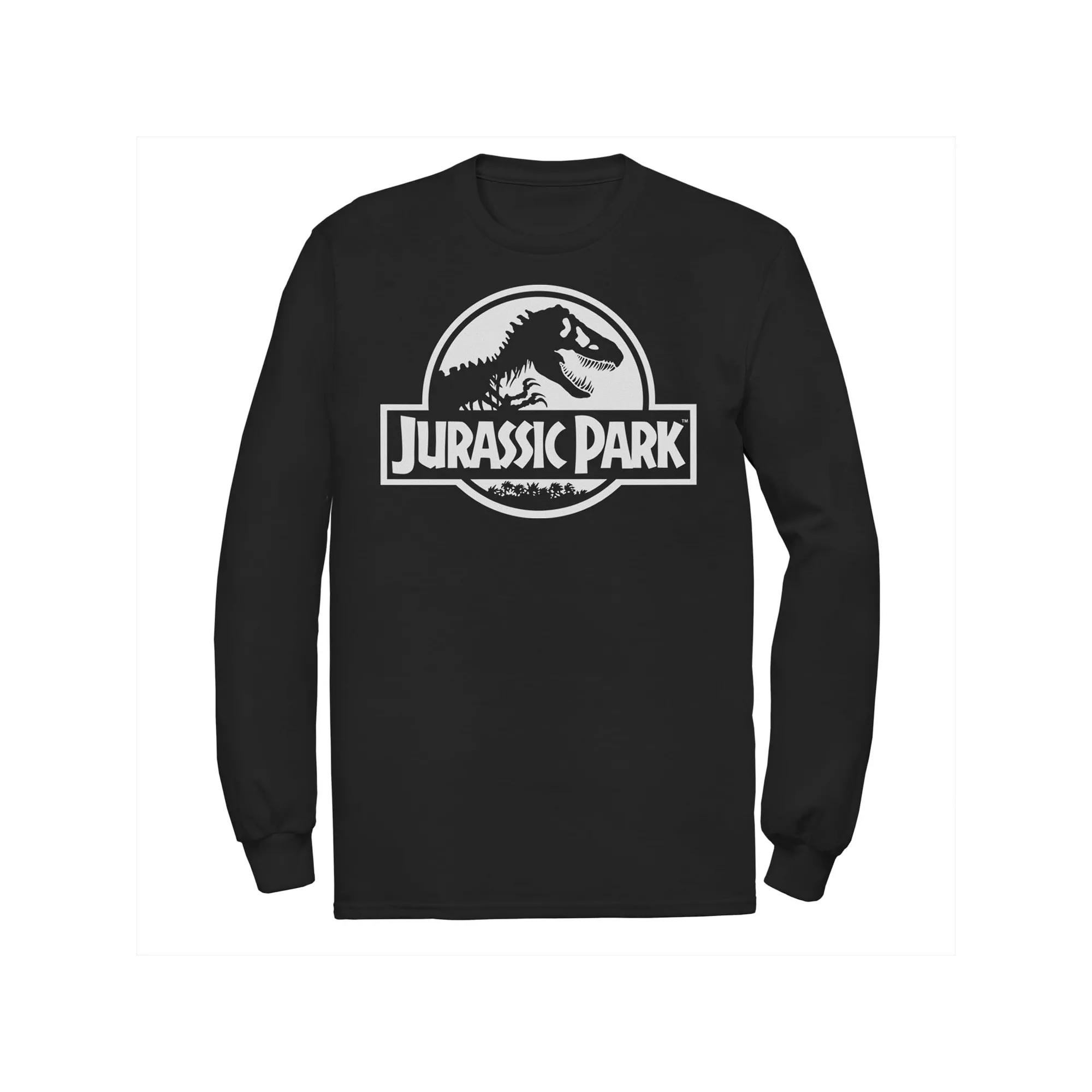 Men's Jurassic Park Beige Flat Movie Logo Tee,  Product Image