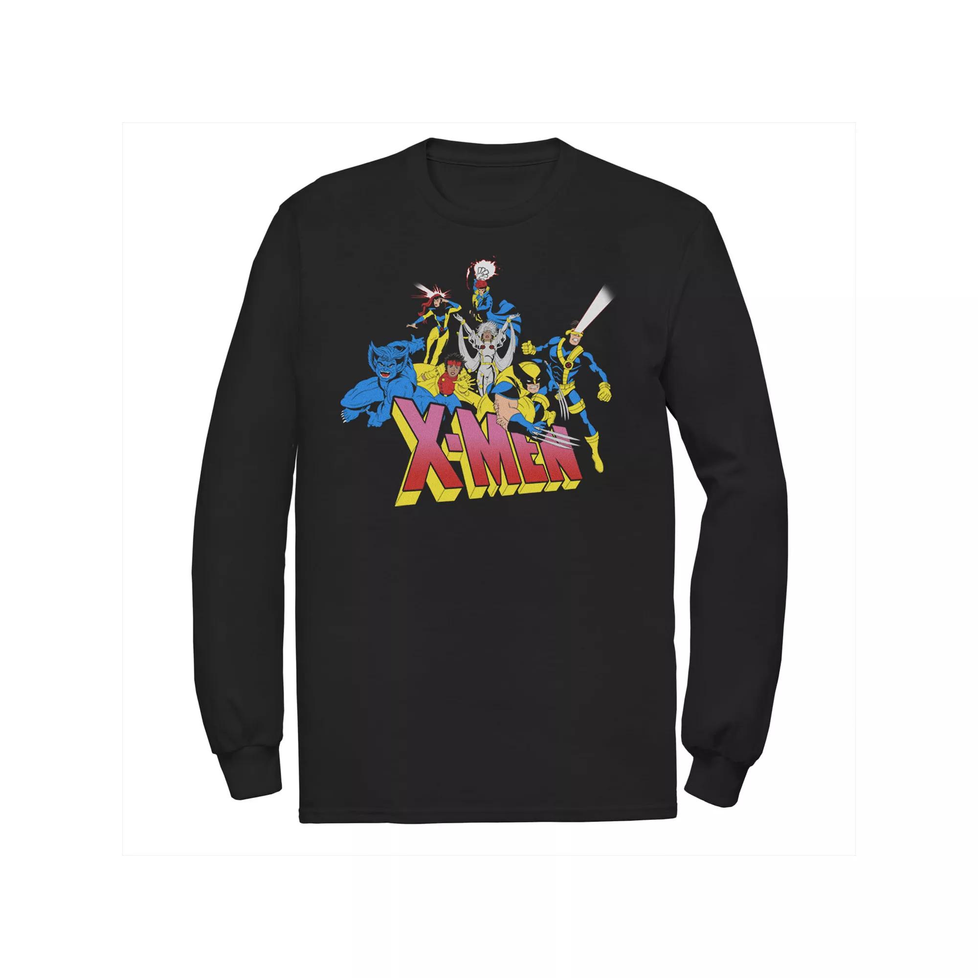 Men's Marvel Marvel X-Men Retro Group Logo Long Sleeve Graphic Tee,  Product Image