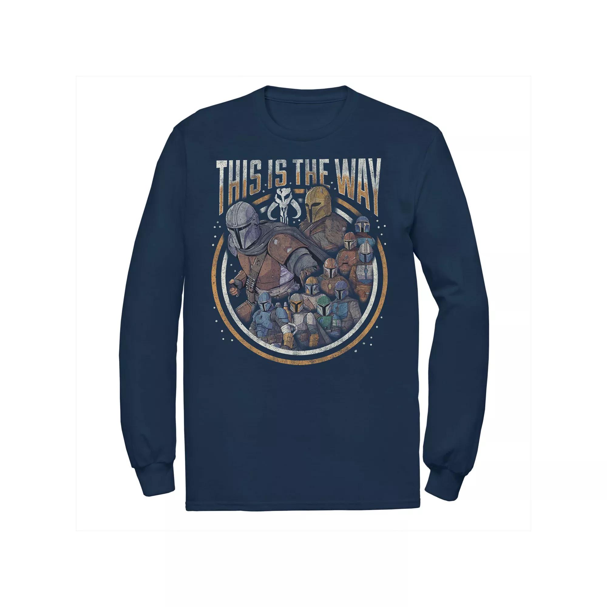 Men's Star Wars The Mandalorian Group Shot This Is The Way Tee, Size: XXL, Blue Product Image