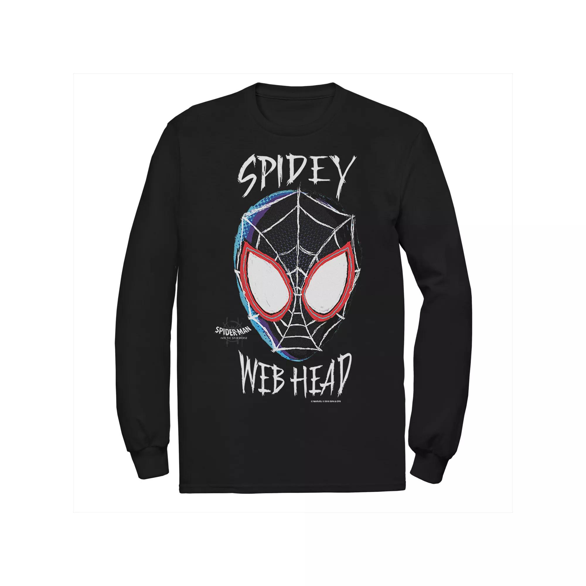 Men's Marvel Spiderverse Spidey Web Head Tee,  Product Image