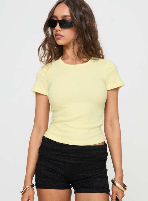 Baseline Scoop Rib Tee Yellow Product Image