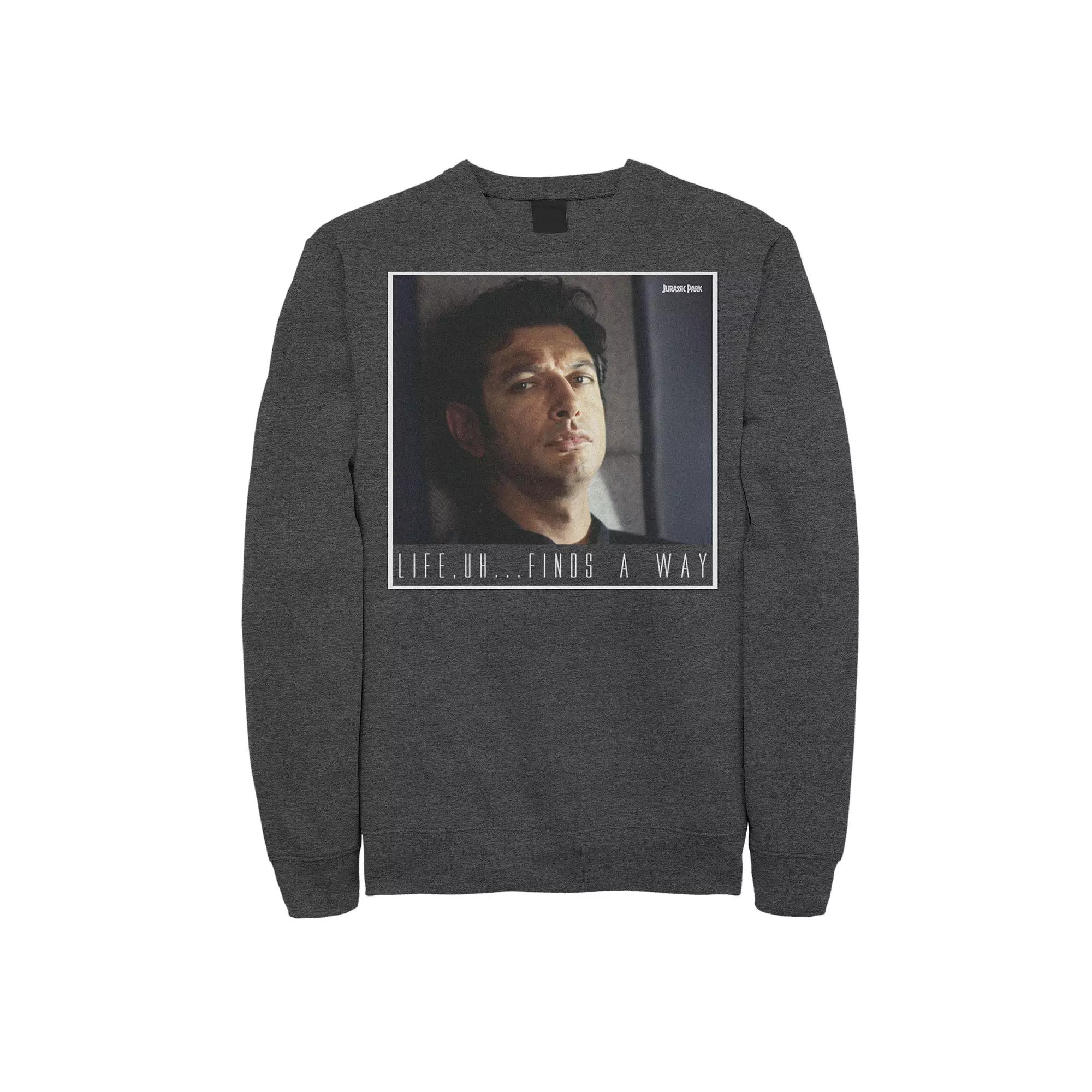 Men's Jurassic Park Ian Malcolm Life Finds A Way Sweatshirt,  Product Image