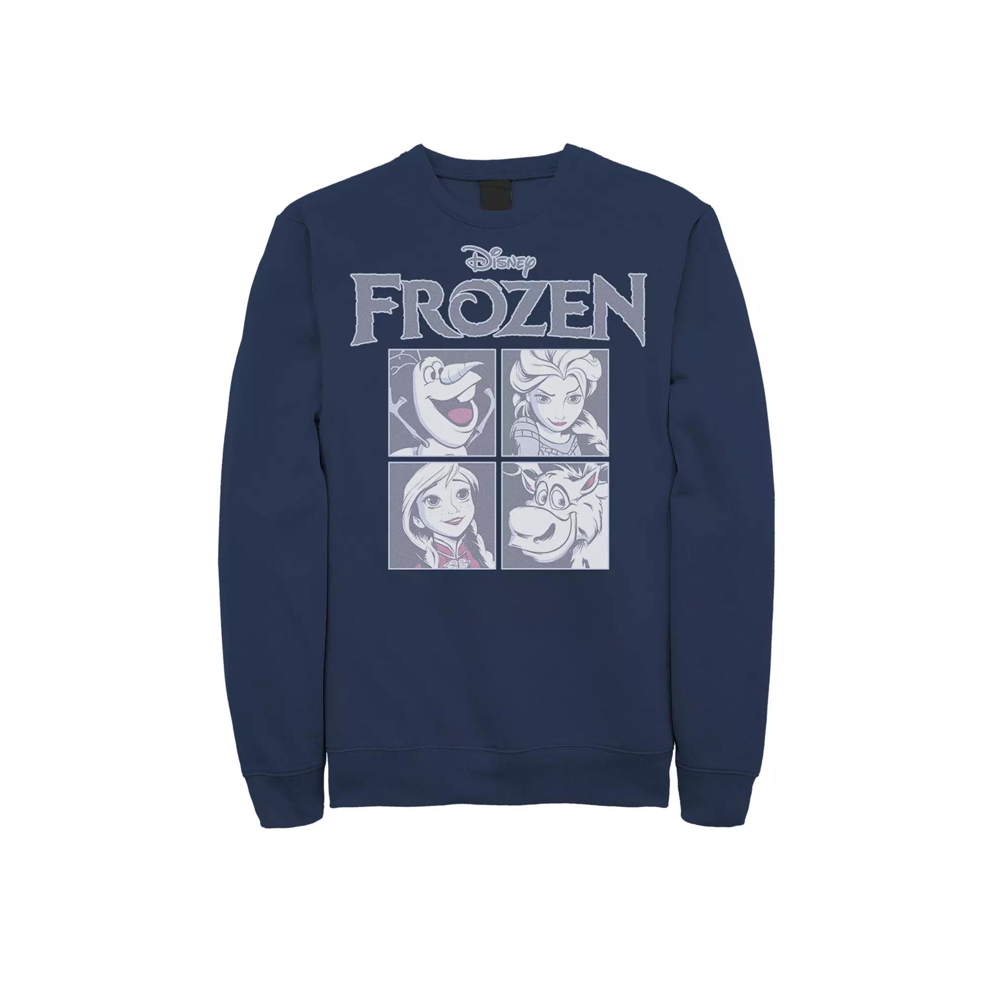 Disney's Frozen Blue Hue Character Portrait Grid Panels Men's Sweatshirt,  Product Image