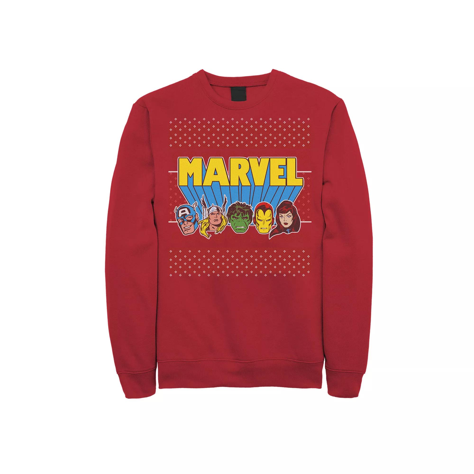Men's Marvel Avengers Classic Ugly Christmas Sweatshirt,  Product Image