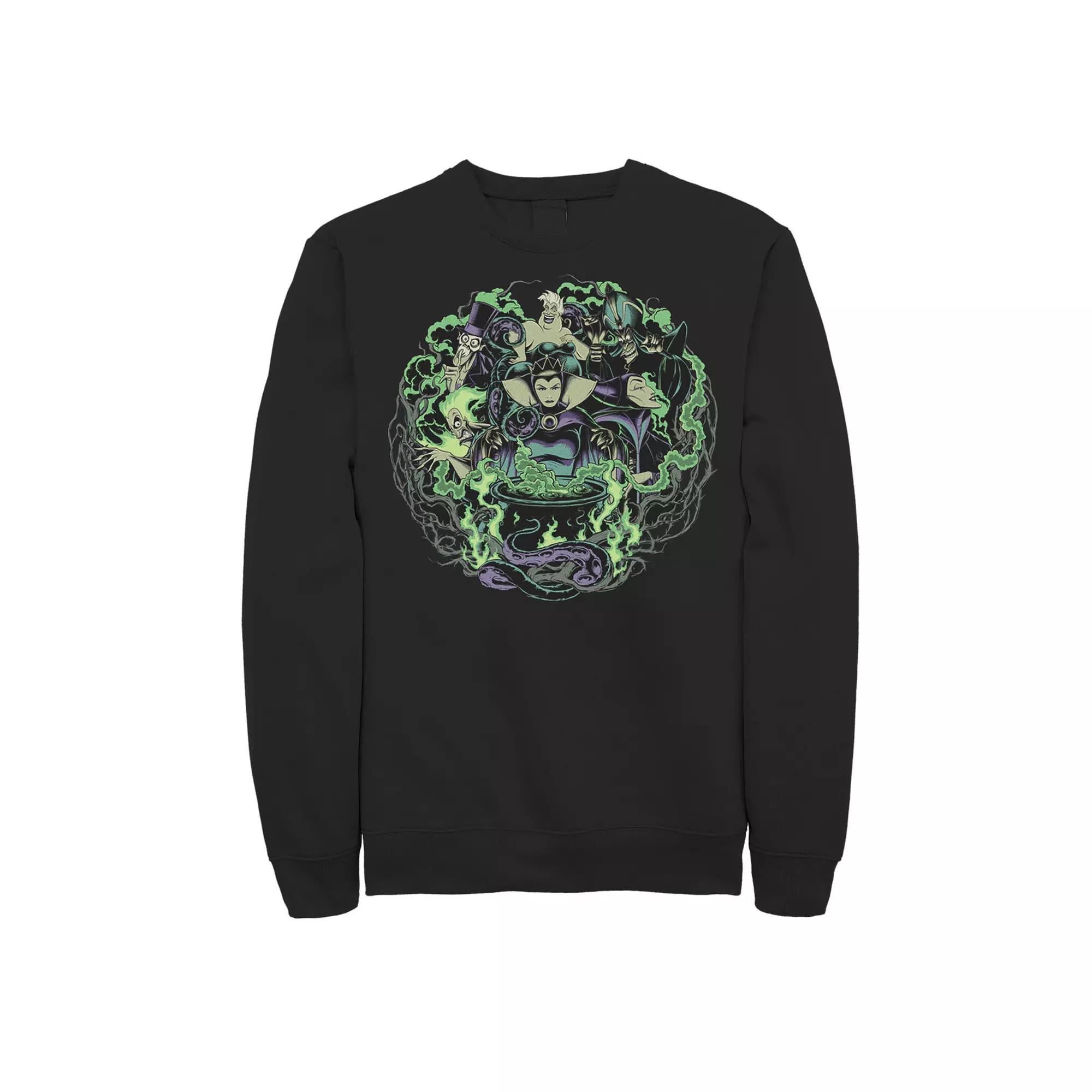 Disney Villains Men's Group Shot Witches Cauldron Smoke Sweatshirt,  Product Image