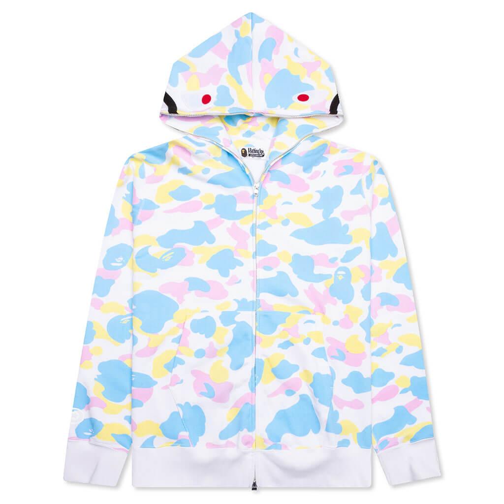 New Multi Camo 2nd Shark Full Zip Hoodie - White Male Product Image