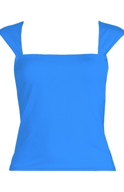 Lands' End Womens Square Neck Underwire Square Back Tankini Swimsuit Top in Freshwater Blue at Nordstrom, Size 22W Product Image