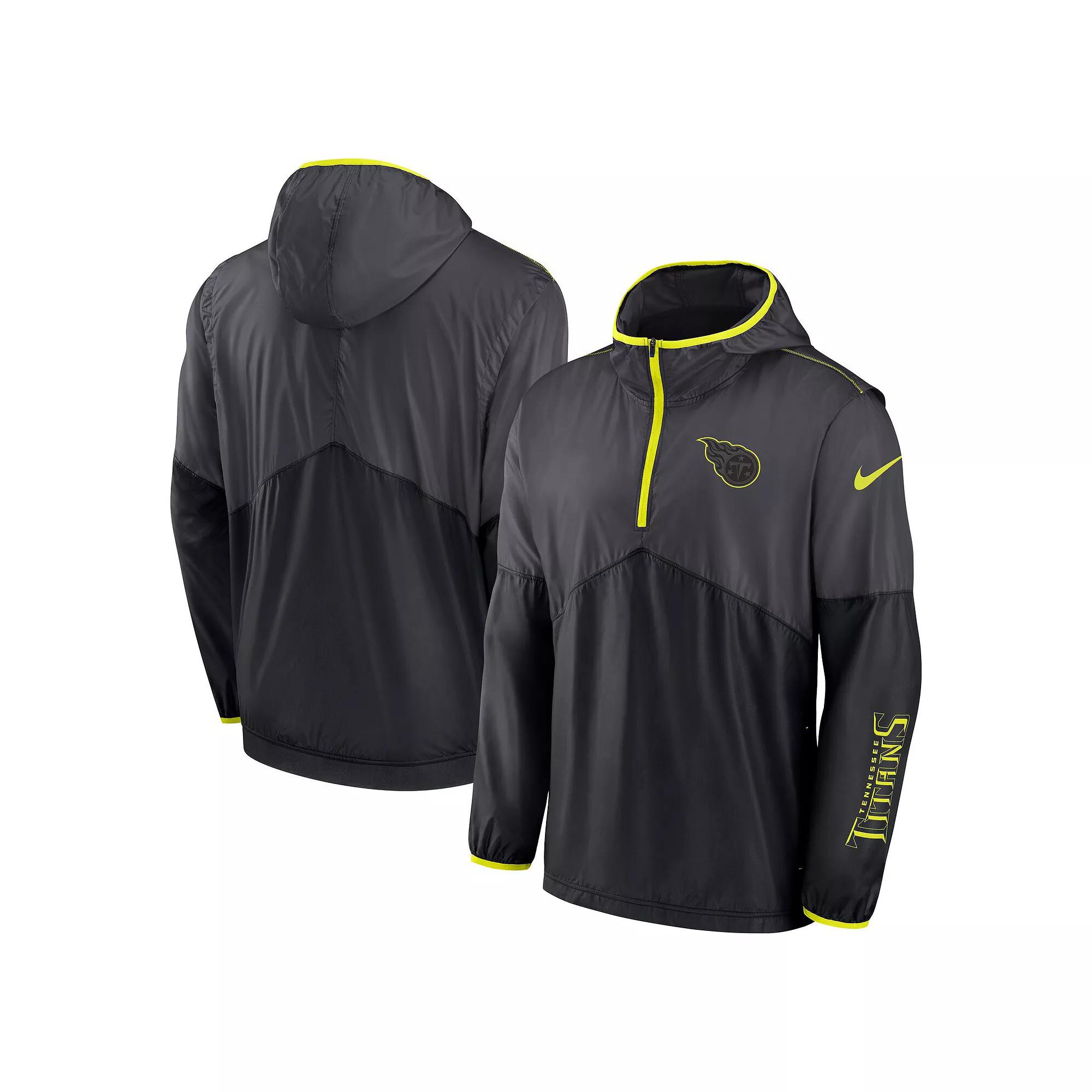 Men's Nike Anthracite Tennessee Titans Volt Hoodie Half-Zip Jacket,  Product Image