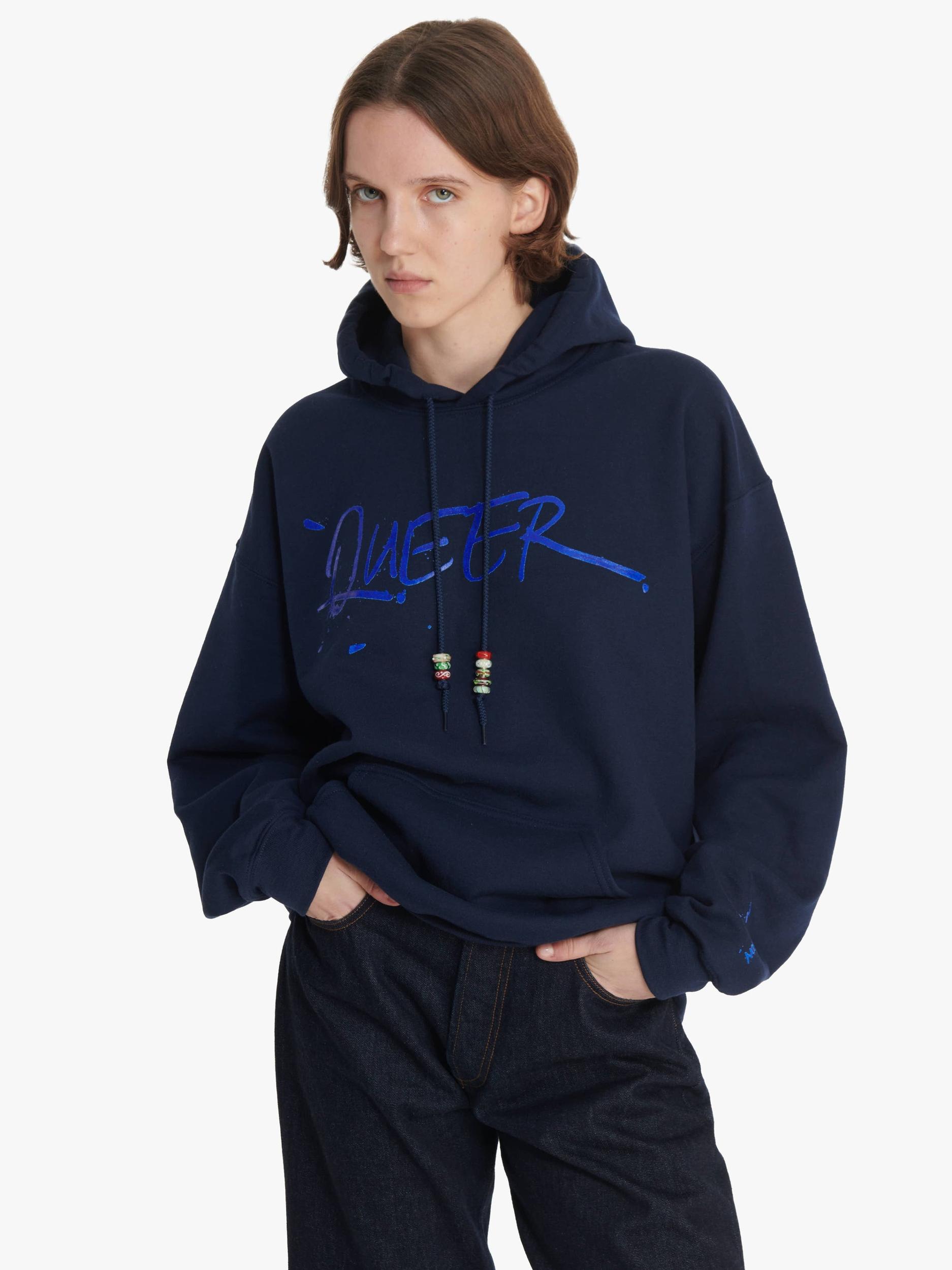 JW ANDERSON X QUEER HOODIE WITH TEXT PRINT Product Image