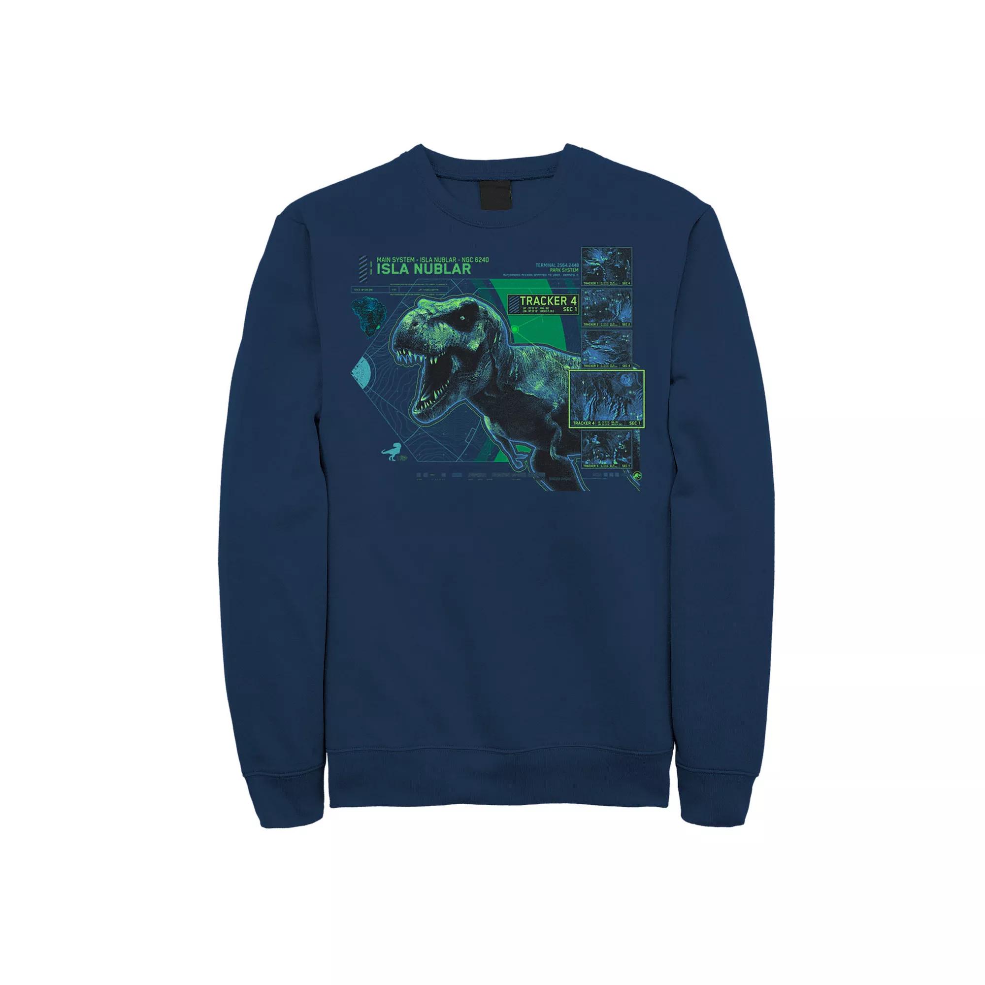 Men's Jurassic World T Rex Isla Nublar Tacker Sweatshirt,  Product Image