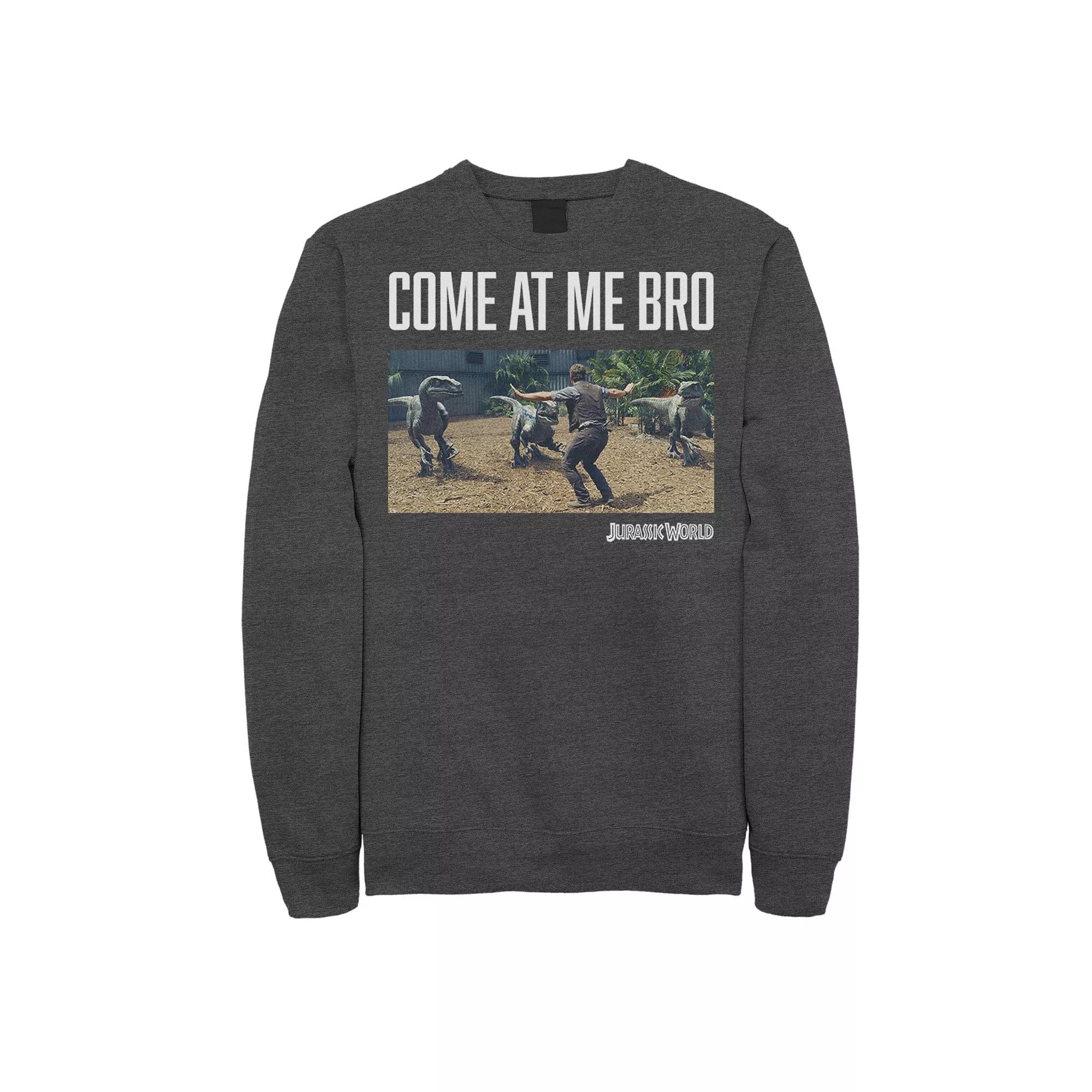 Men's Jurassic World Come At Me Bro Movie Still Graphic Fleece Pullover,  Product Image